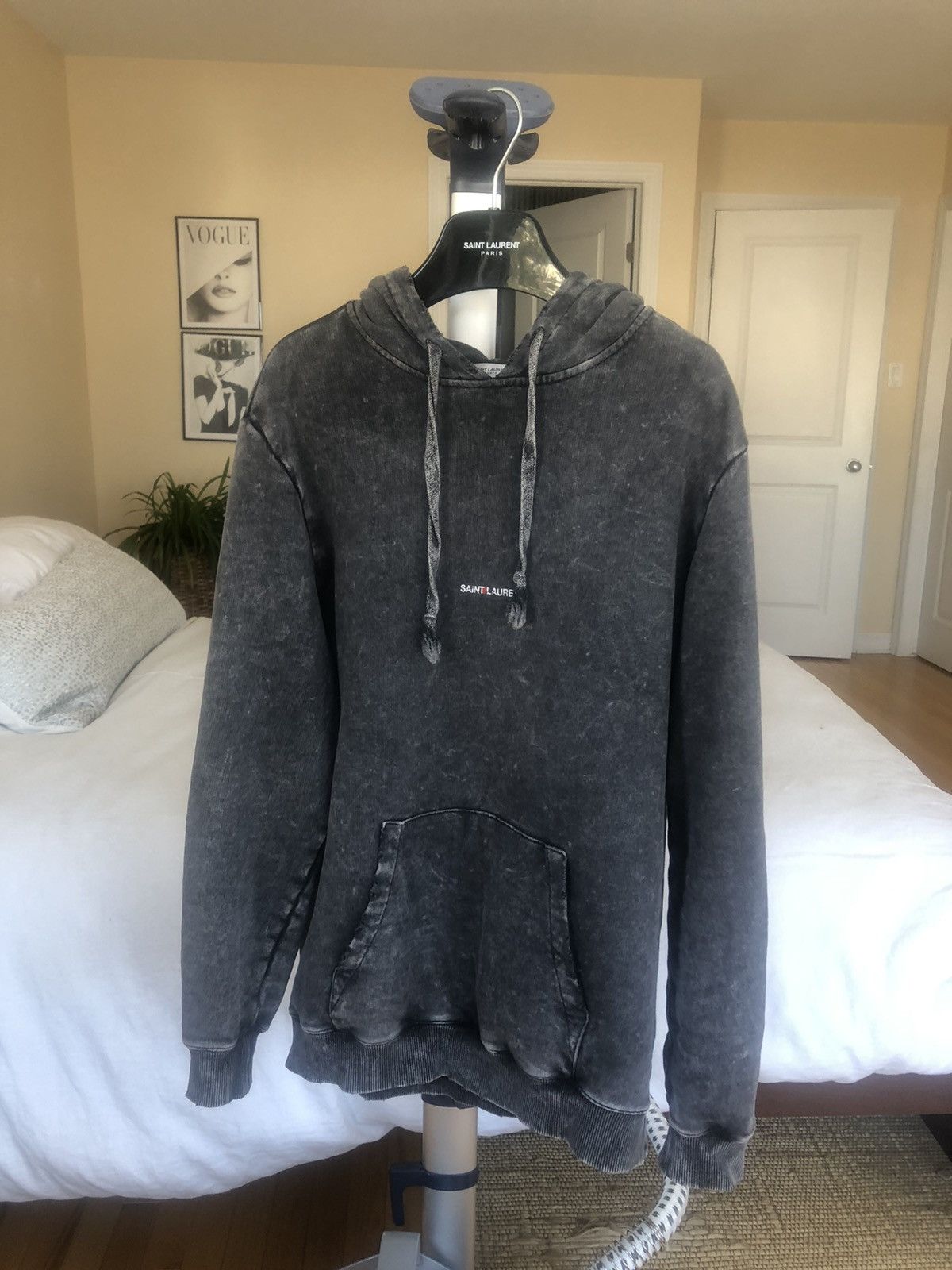 Hedi Slimane × Saint Laurent Paris Saint Laurent Grey Logo Hoodie size small Size US S / EU 44-46 / 1 - 4 Thumbnail