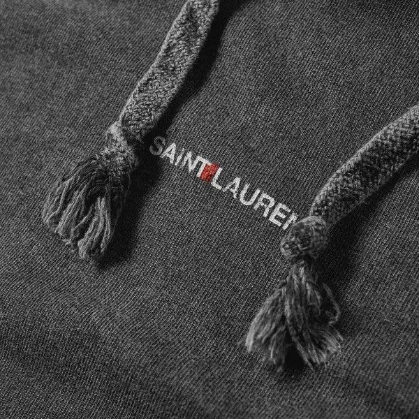 Hedi Slimane × Saint Laurent Paris Saint Laurent Grey Logo Hoodie size small Size US S / EU 44-46 / 1 - 23 Thumbnail