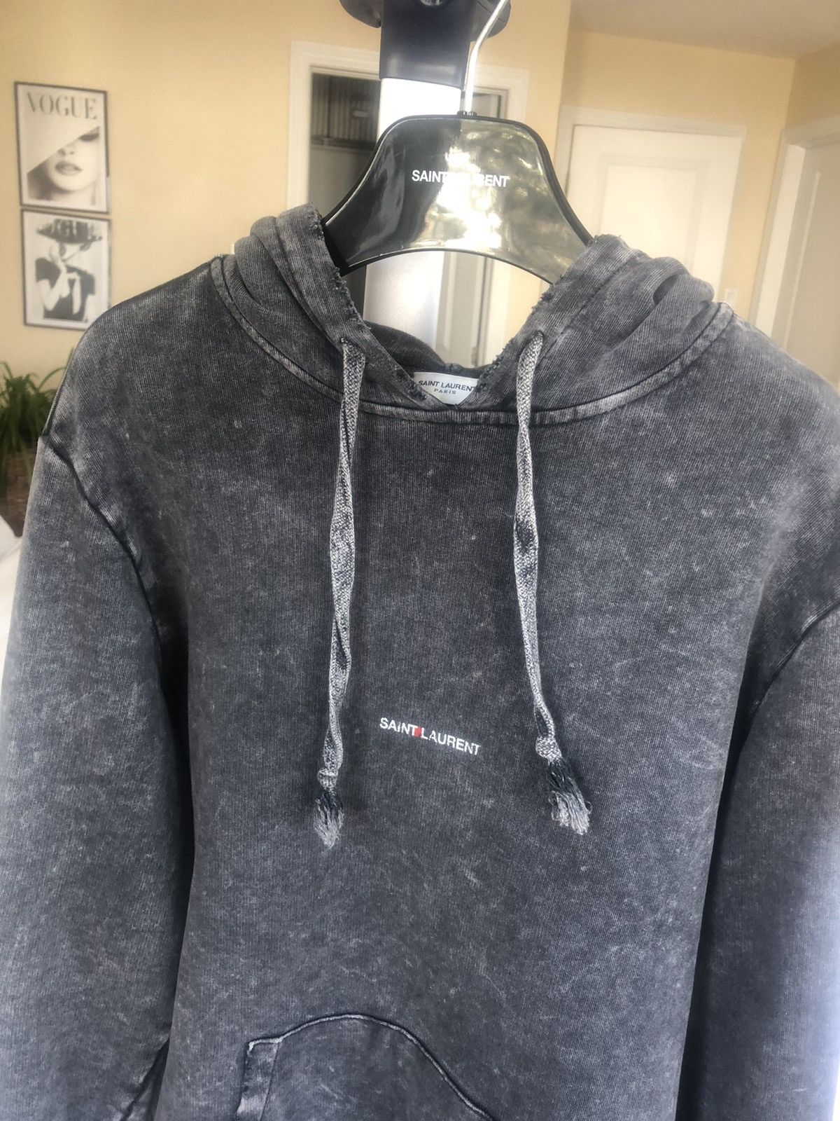 Hedi Slimane × Saint Laurent Paris Saint Laurent Grey Logo Hoodie size small Size US S / EU 44-46 / 1 - 5 Thumbnail