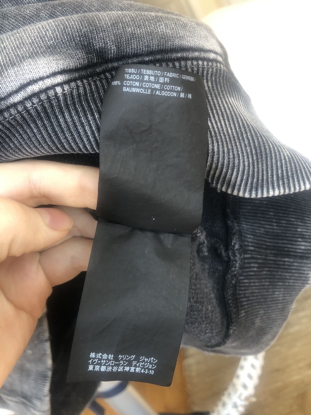 Hedi Slimane × Saint Laurent Paris Saint Laurent Grey Logo Hoodie size small Size US S / EU 44-46 / 1 - 16 Thumbnail