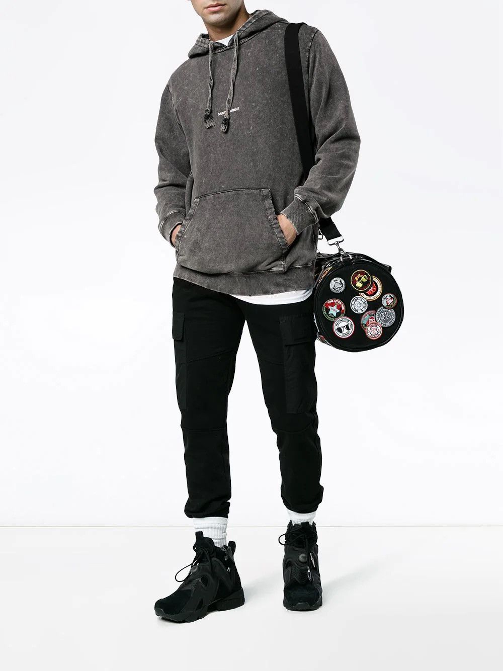 Hedi Slimane × Saint Laurent Paris Saint Laurent Grey Logo Hoodie size small Size US S / EU 44-46 / 1 - 18 Thumbnail