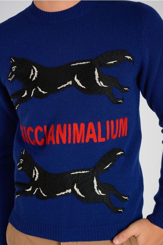 Gucci Gucci Wool Wolf embroidery animal sweater Size US M / EU 48-50 / 2 - 7 Thumbnail
