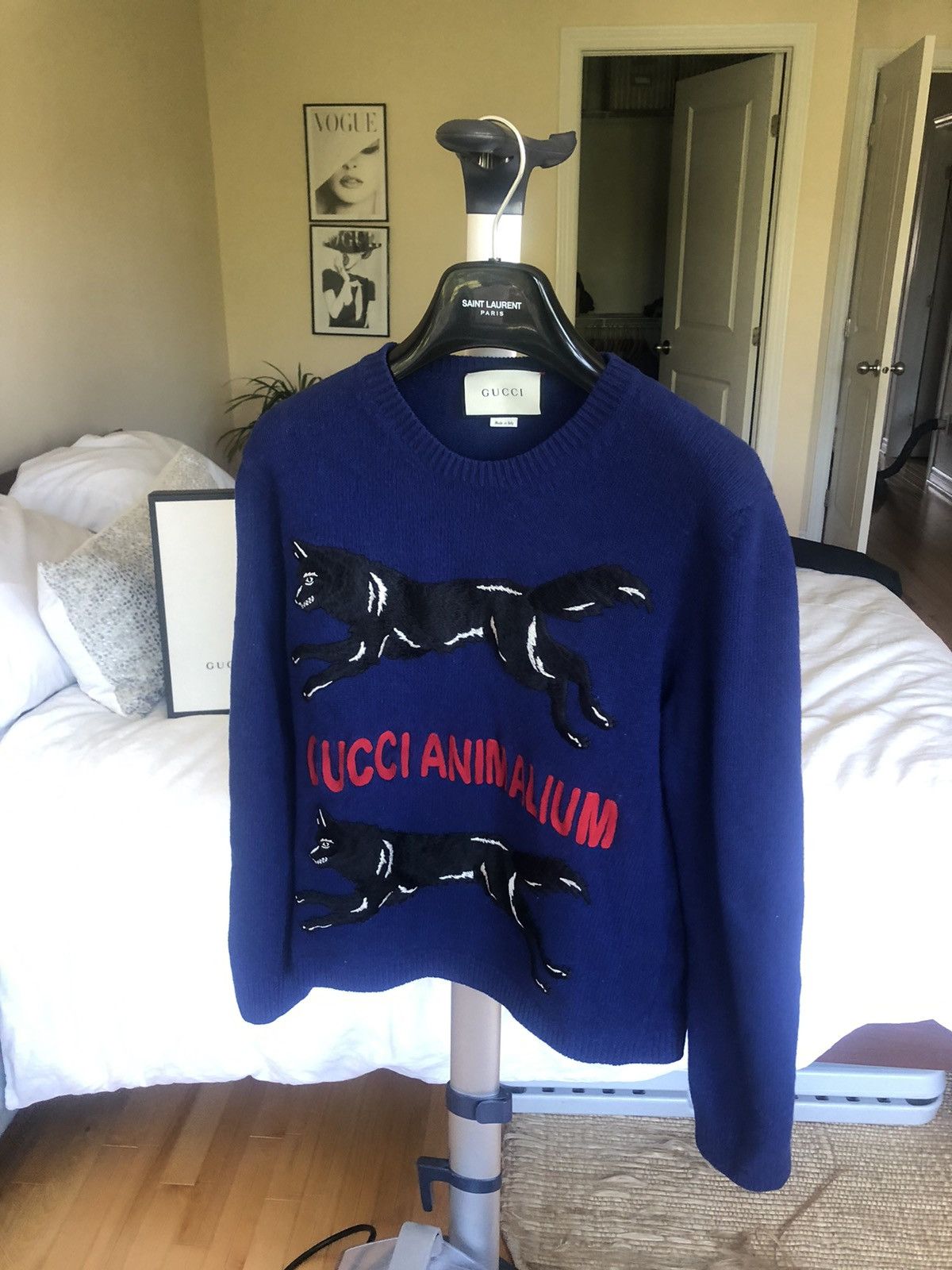 Gucci Gucci Wool Wolf embroidery animal sweater Size US M / EU 48-50 / 2 - 9 Thumbnail