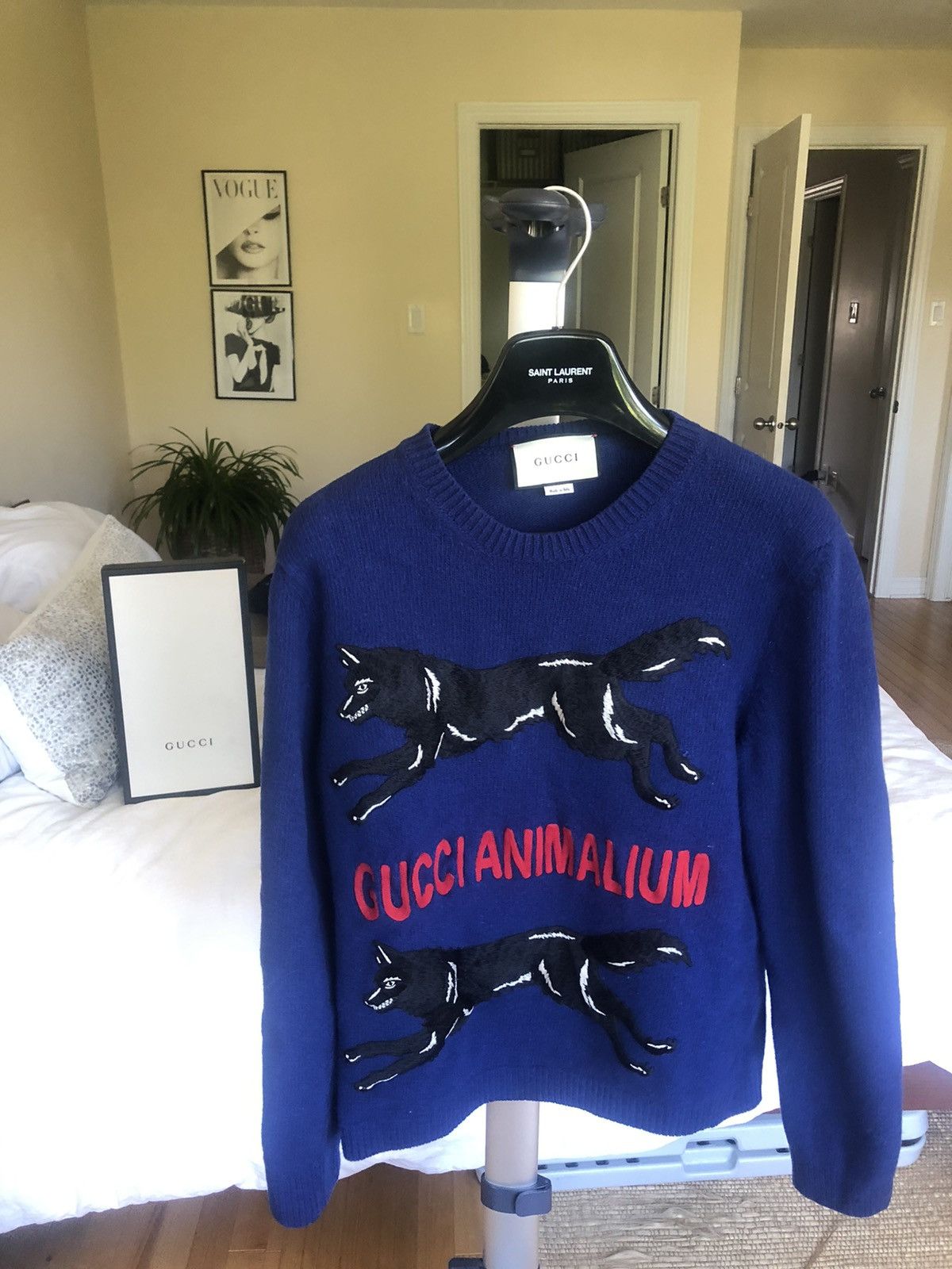 Gucci Gucci Wool Wolf embroidery animal sweater Size US M / EU 48-50 / 2 - 8 Thumbnail