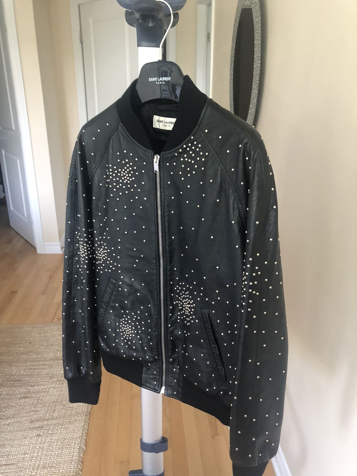 Hedi Slimane × Saint Laurent Paris Saint Laurent x Hedi Slimane studded leather teddy jacket Size US S / EU 44-46 / 1 - 3 Thumbnail