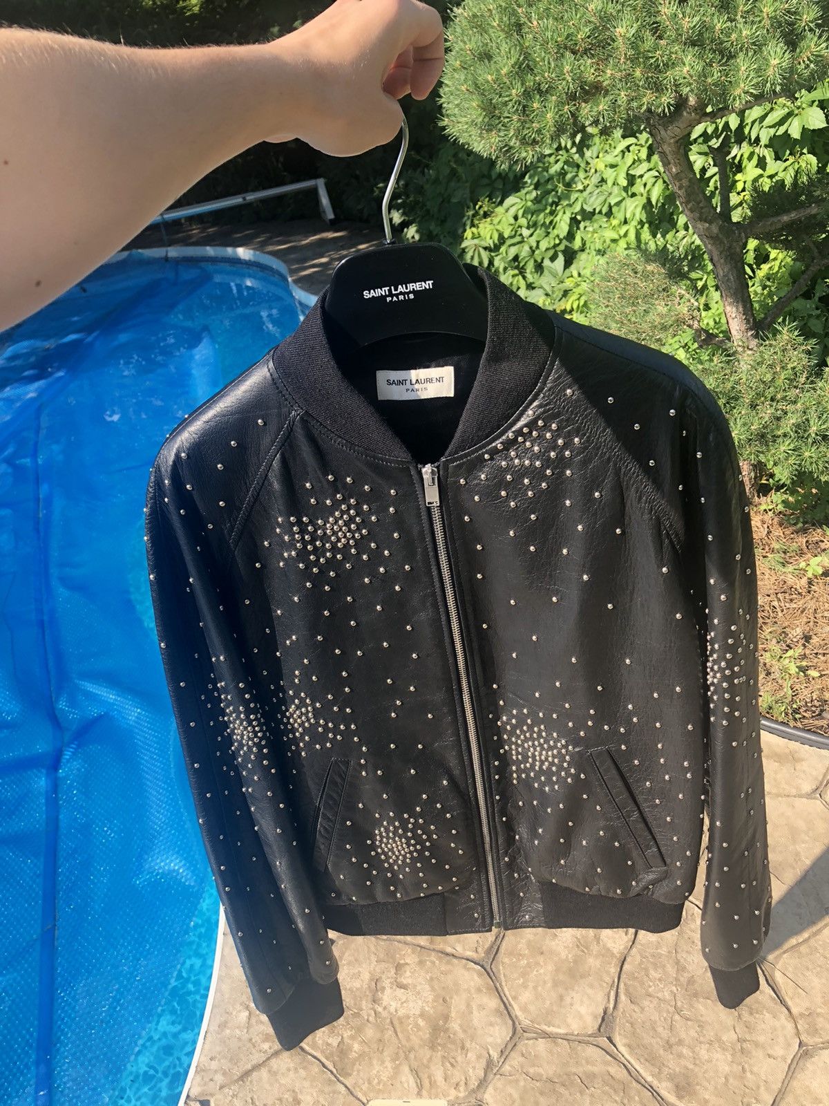 Hedi Slimane × Saint Laurent Paris Saint Laurent x Hedi Slimane studded leather teddy jacket Size US S / EU 44-46 / 1 - 11 Thumbnail