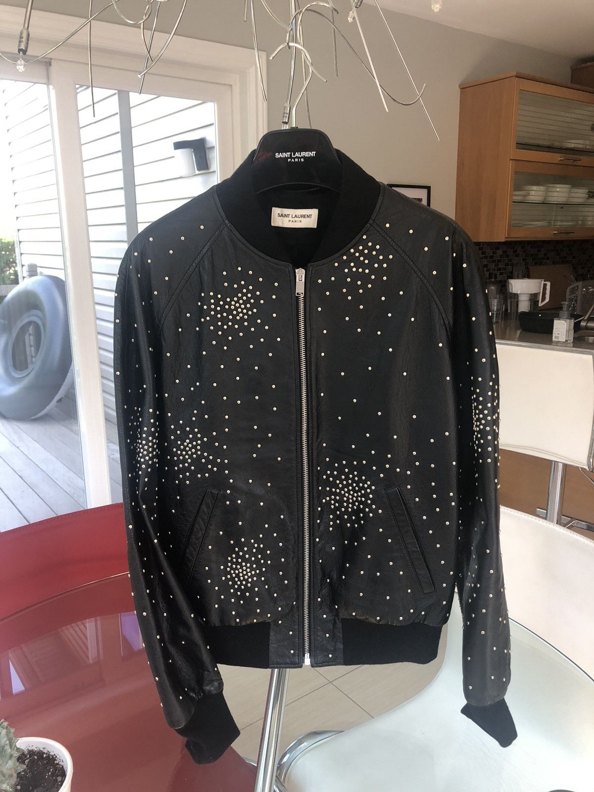 Hedi Slimane × Saint Laurent Paris Saint Laurent x Hedi Slimane studded leather teddy jacket Size US S / EU 44-46 / 1 - 2 Thumbnail