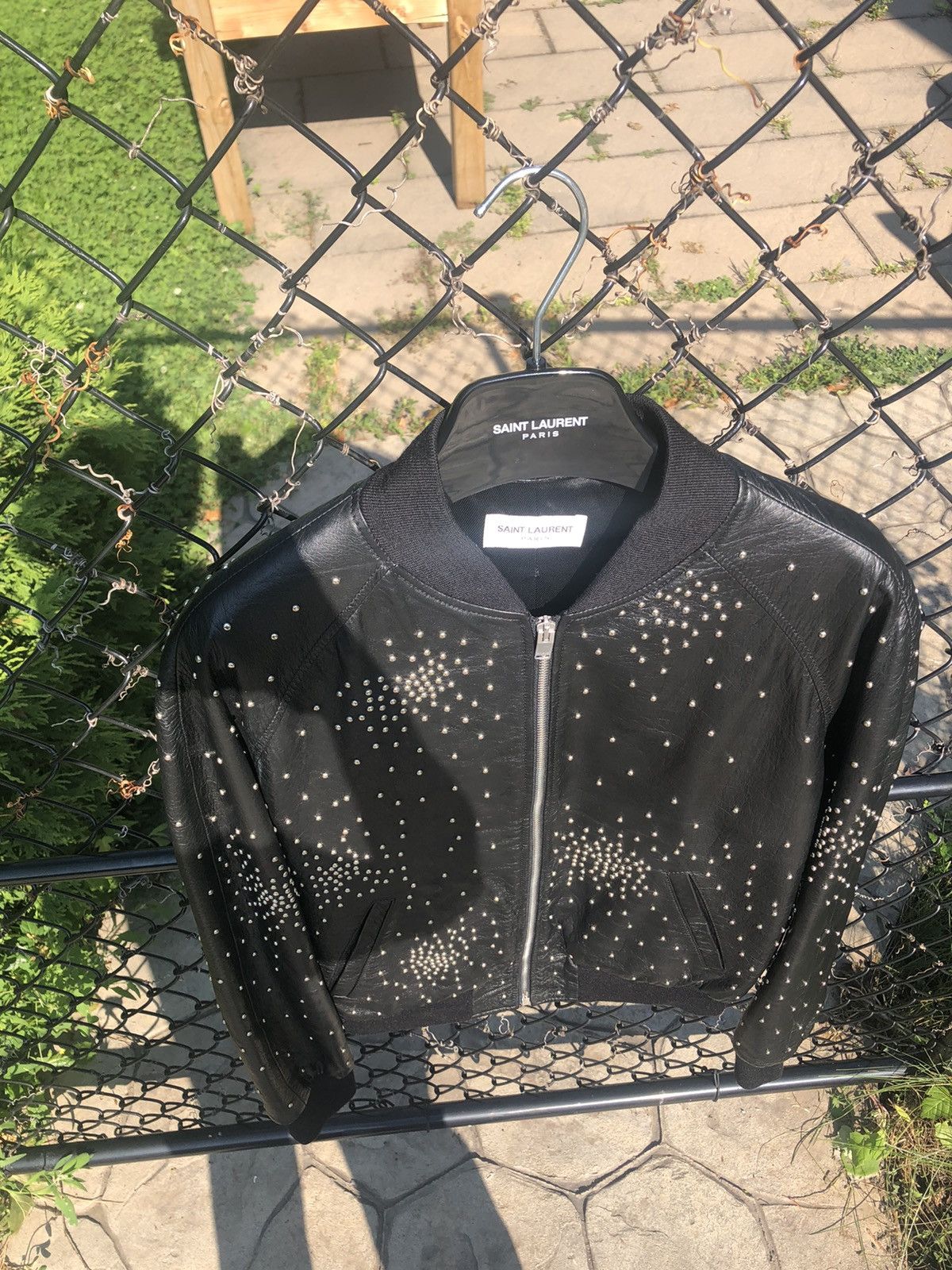 Hedi Slimane × Saint Laurent Paris Saint Laurent x Hedi Slimane studded leather teddy jacket Size US S / EU 44-46 / 1 - 10 Thumbnail