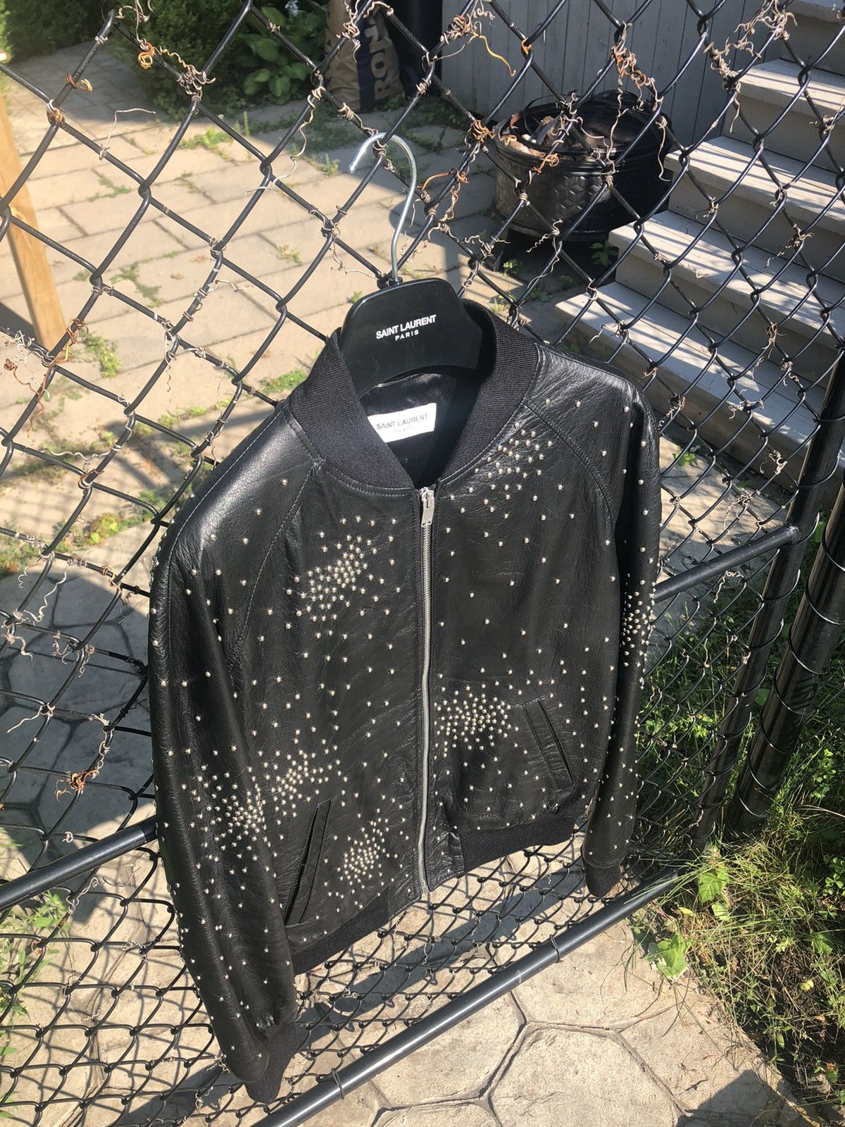 Hedi Slimane × Saint Laurent Paris Saint Laurent x Hedi Slimane studded leather teddy jacket Size US S / EU 44-46 / 1 - 8 Thumbnail