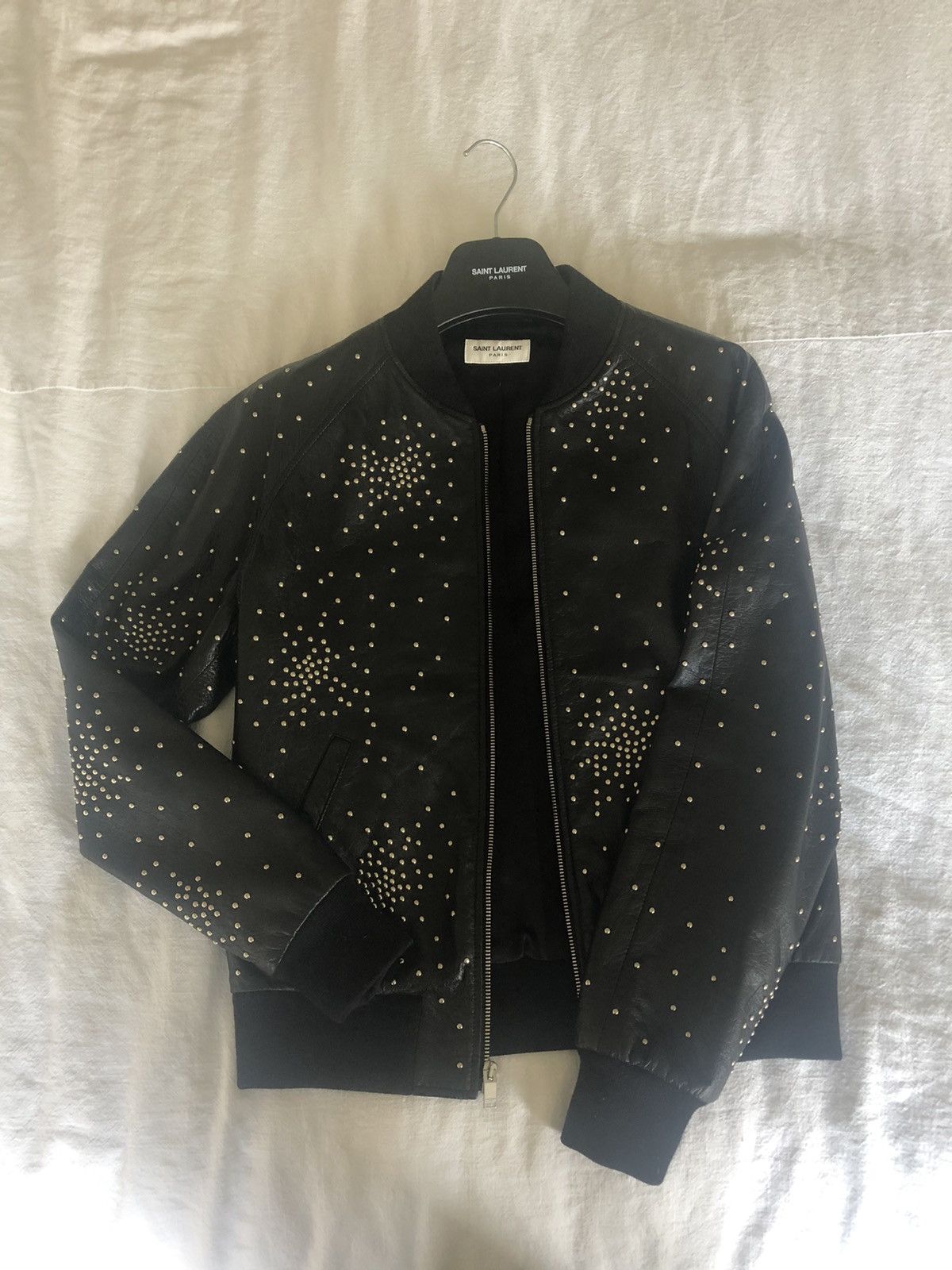 Hedi Slimane × Saint Laurent Paris Saint Laurent x Hedi Slimane studded leather teddy jacket Size US S / EU 44-46 / 1 - 16 Thumbnail
