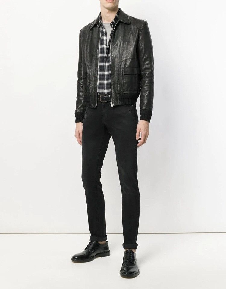 Hedi Slimane × Saint Laurent Paris Saint Laurent Stud leather jacket zip Size US S / EU 44-46 / 1 - 18 Thumbnail