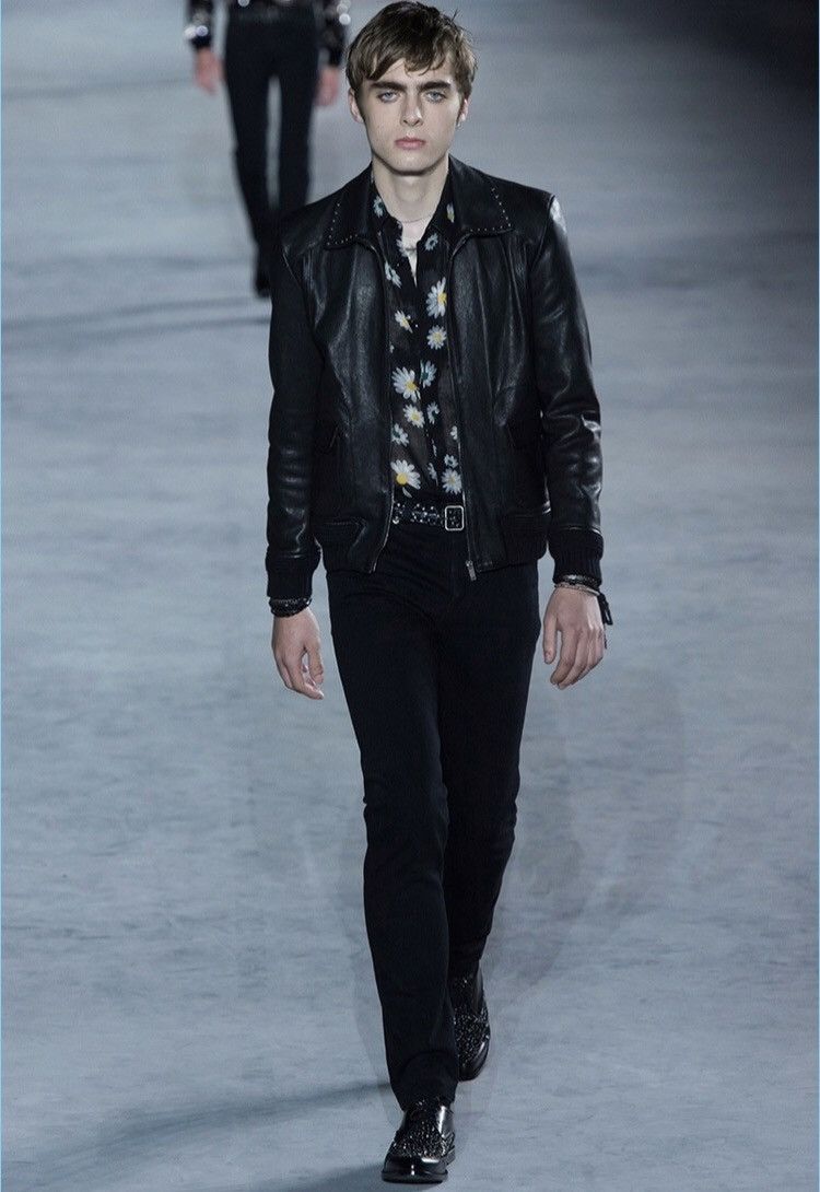 Hedi Slimane × Saint Laurent Paris Saint Laurent Stud leather jacket zip Size US S / EU 44-46 / 1 - 12 Thumbnail