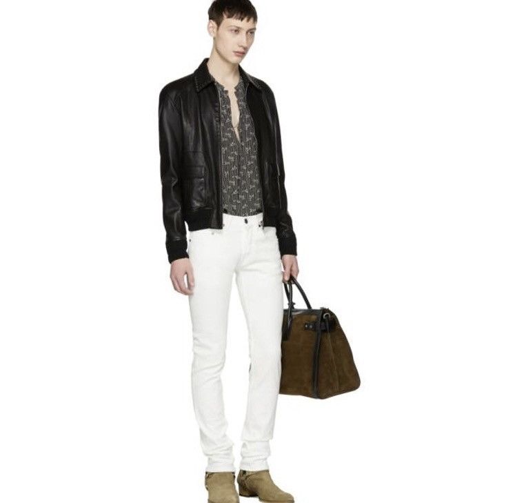 Hedi Slimane × Saint Laurent Paris Saint Laurent Stud leather jacket zip Size US S / EU 44-46 / 1 - 17 Thumbnail