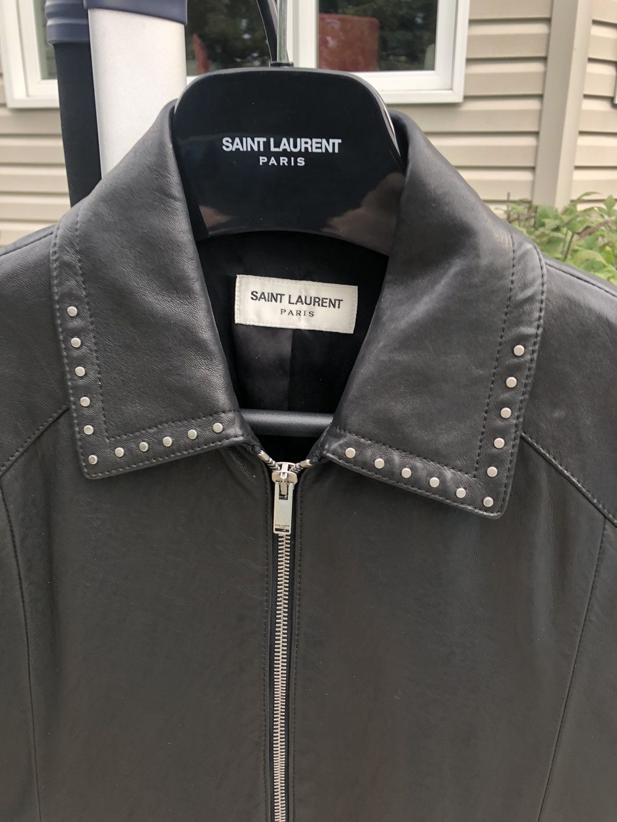 Hedi Slimane × Saint Laurent Paris Saint Laurent Stud leather jacket zip Size US S / EU 44-46 / 1 - 3 Thumbnail