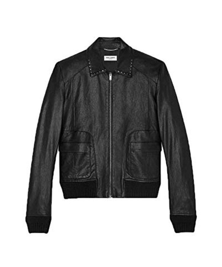 Hedi Slimane × Saint Laurent Paris Saint Laurent Stud leather jacket zip Size US S / EU 44-46 / 1 - 11 Thumbnail