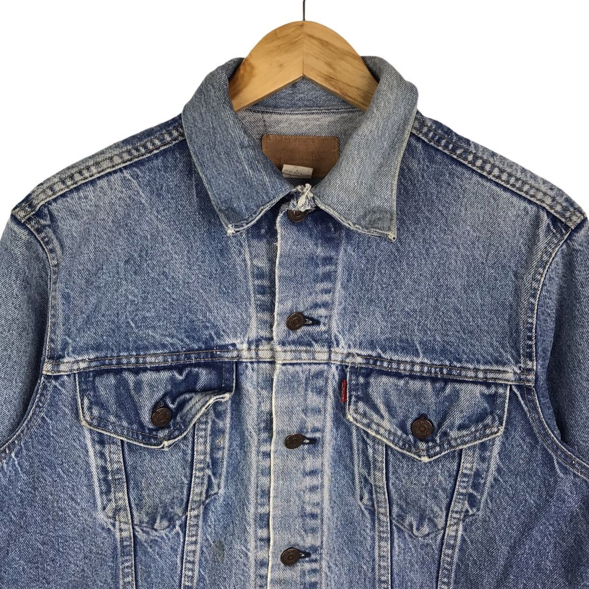 Levi's Vintage Levi's Usa Seasoned Denim Trucker Jacket Size US M / EU 48-50 / 2 - 2 Thumbnail