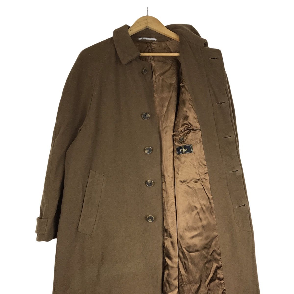 Fendi Vintage Fendi Long Coat Parka Wool Jacket Made in Italy Size US XL / EU 56 / 4 - 7 Thumbnail