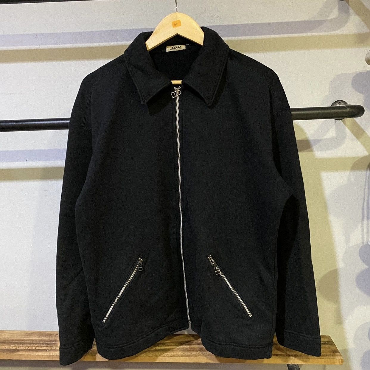 Japanese Brand × Vintage VINTAGE RARE‼️Junmen Japanese Brand Plain Zipper Sweaters Size US L / EU 52-54 / 3 - 1 Thumbnail