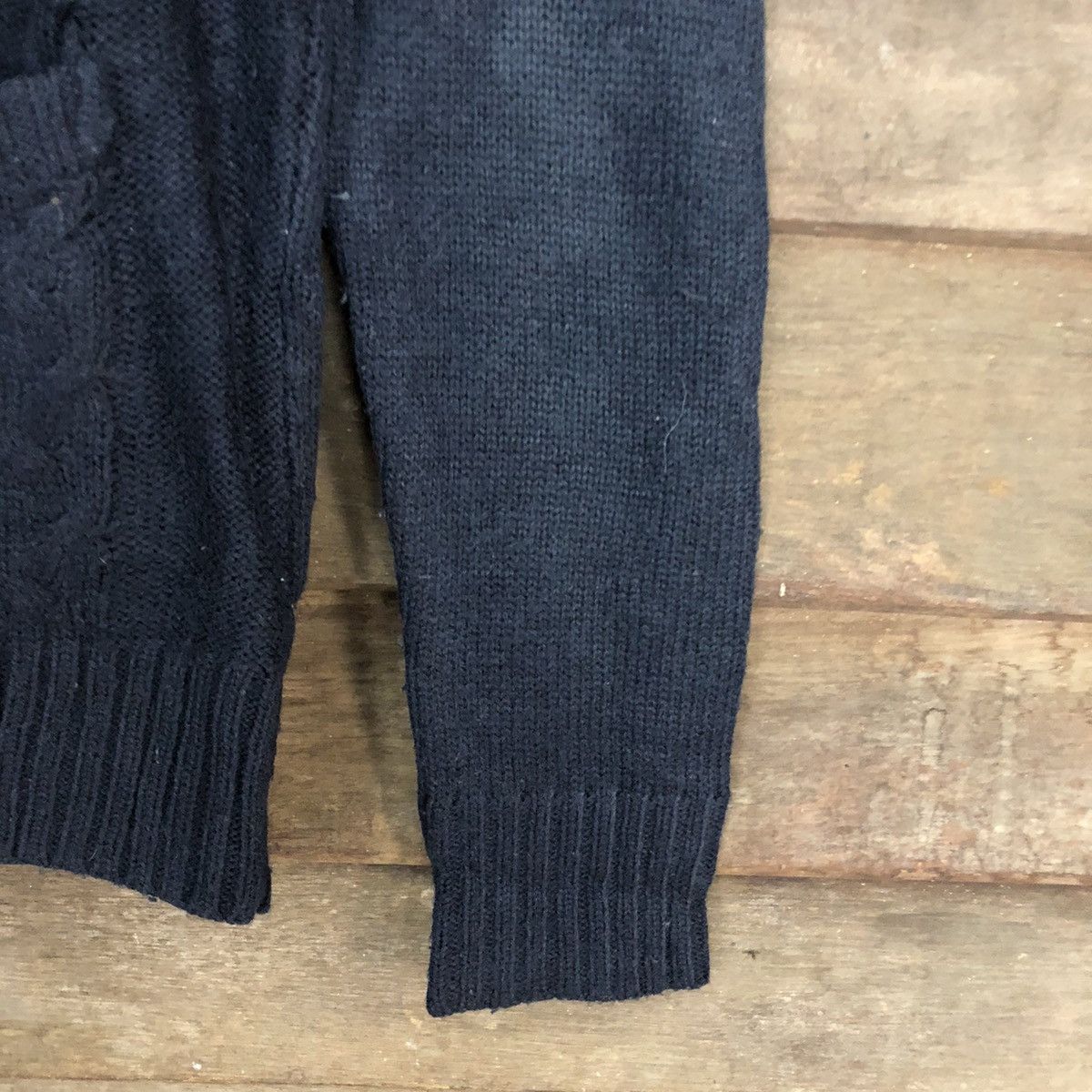 Aran Isles Knitwear Spiral News Black cable aran isle Knit Cardigan #5720 Size US M / EU 48-50 / 2 - 4 Thumbnail