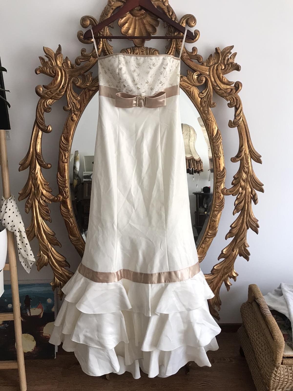 Vintage Jessica McClintock Gunne Sax Block Dress S 90s