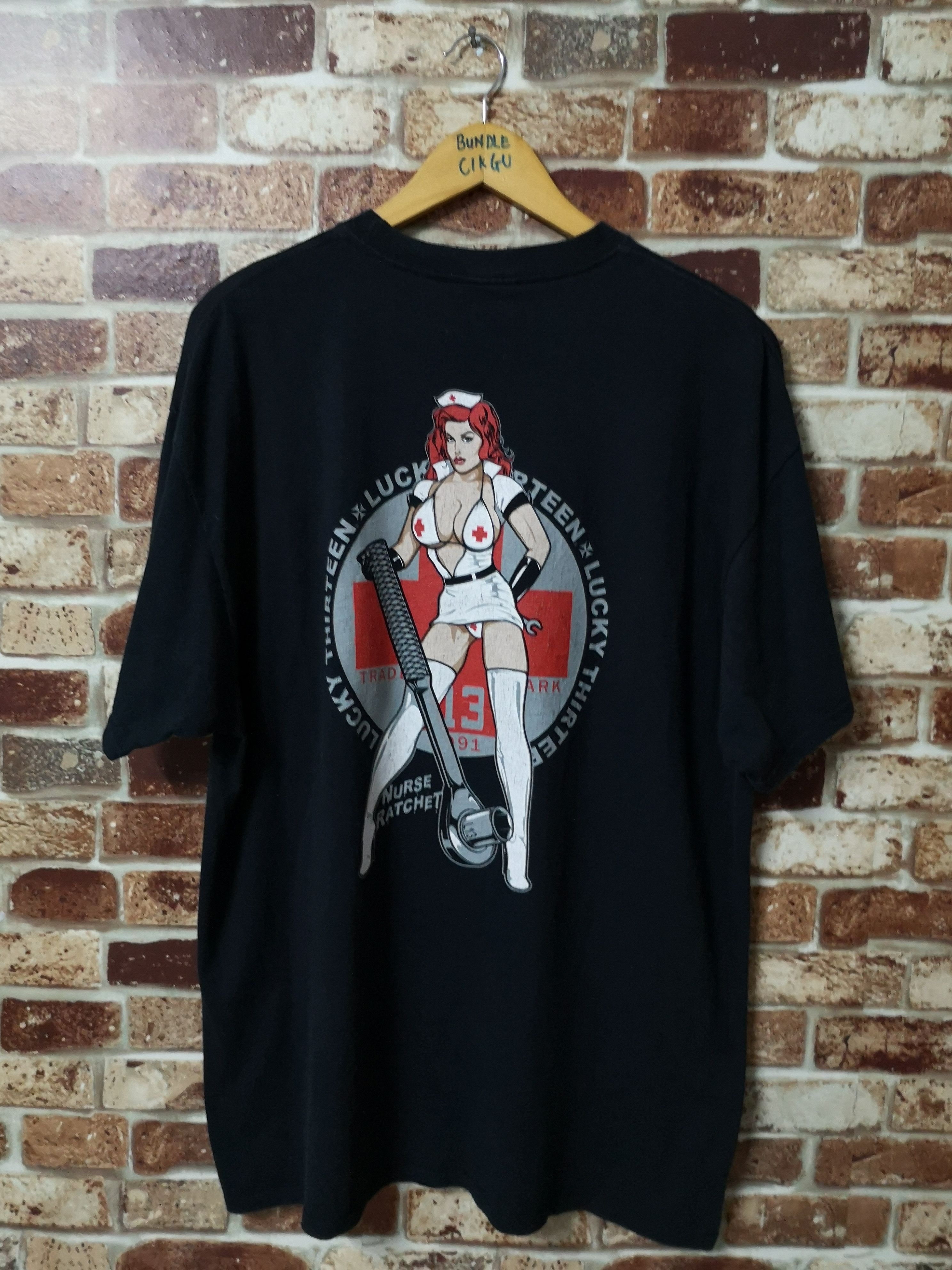 Vintage LUCKY THIRTEEN TEE Size US XL / EU 56 / 4 - 1 Thumbnail