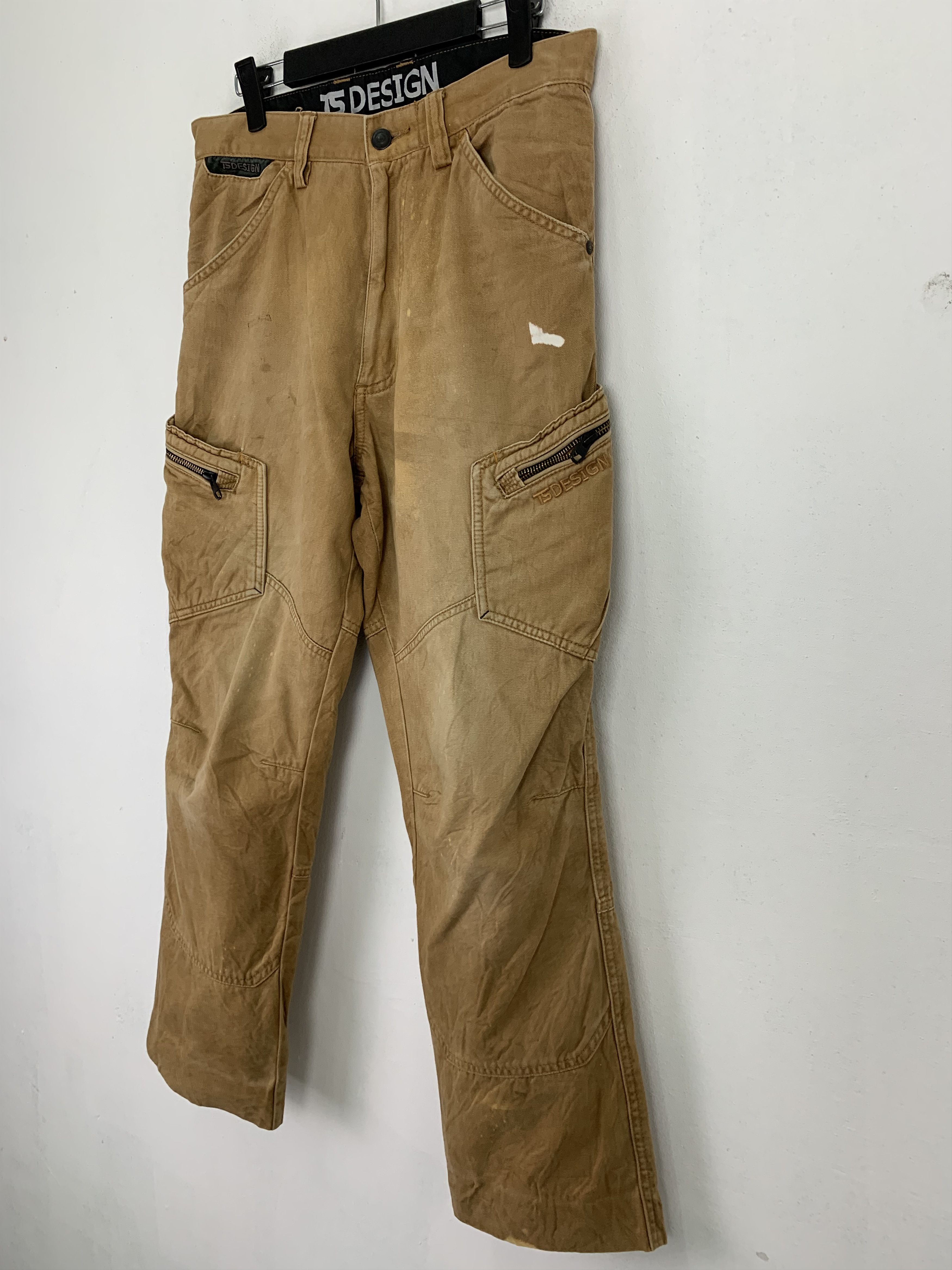 Japanese Brand Cargo Pants TS Design Brown Multipocket Vtg Streetwear Size US 29 - 6 Thumbnail
