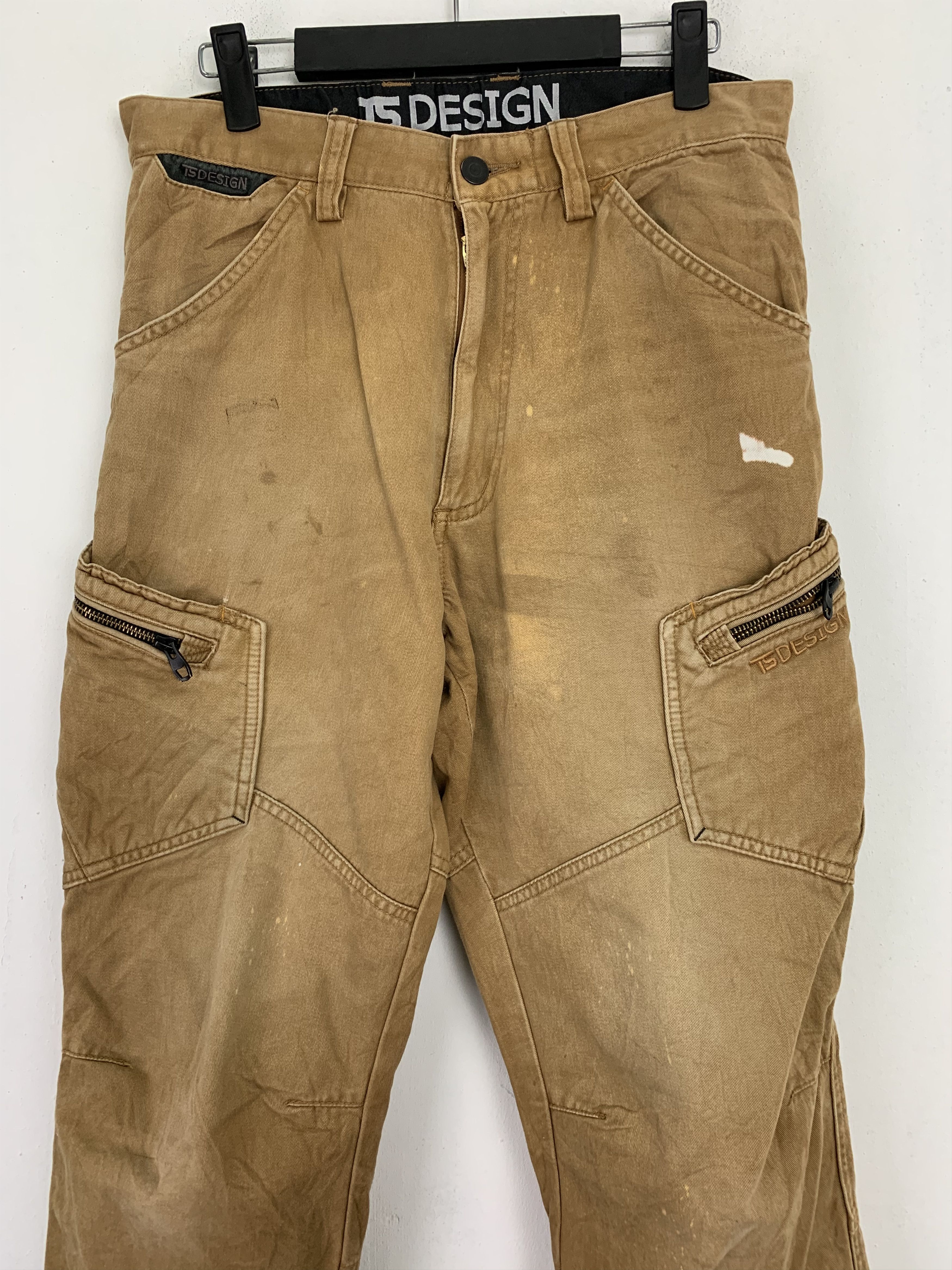 Japanese Brand Cargo Pants TS Design Brown Multipocket Vtg Streetwear Size US 29 - 2 Thumbnail