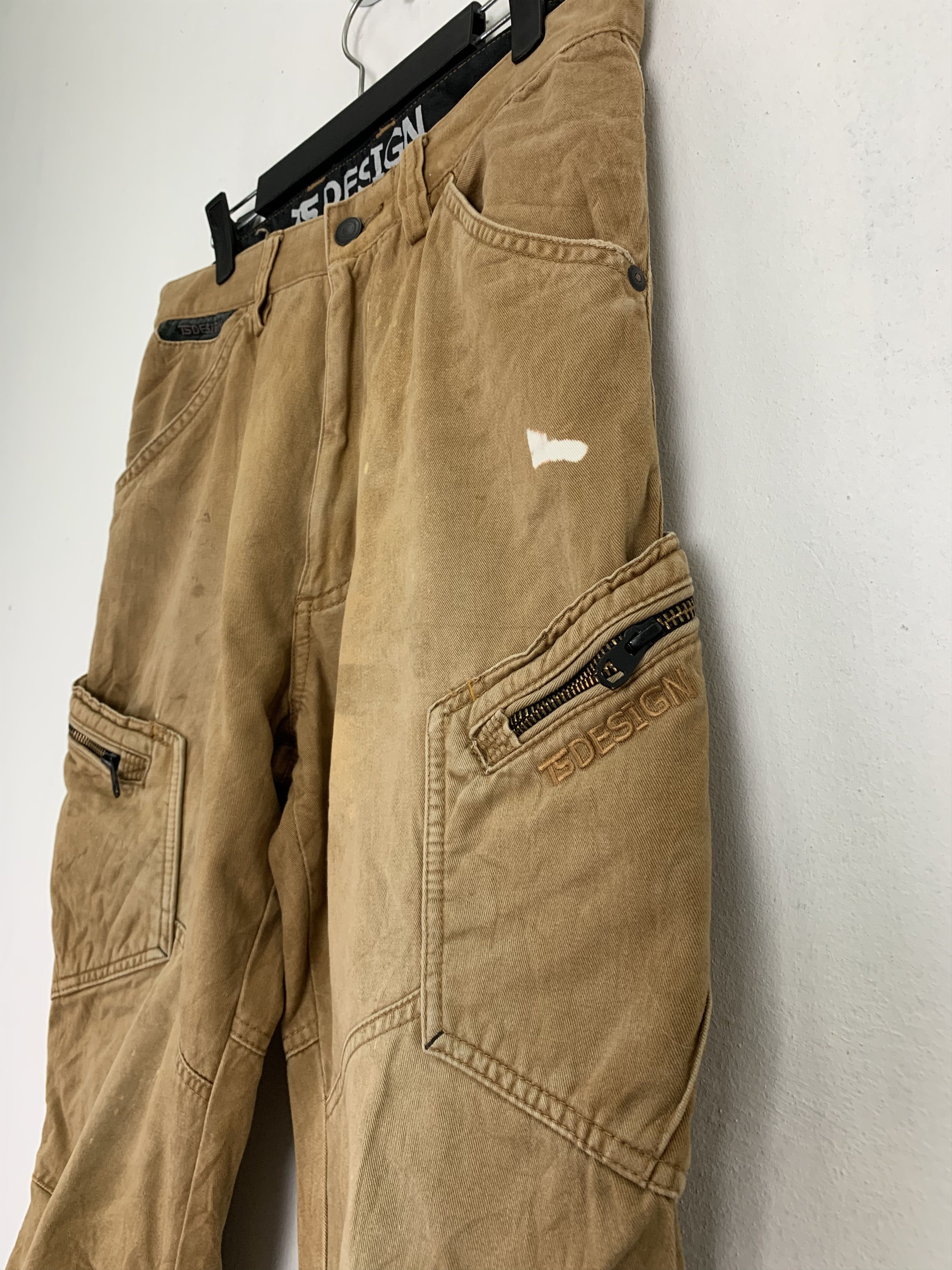Japanese Brand Cargo Pants TS Design Brown Multipocket Vtg Streetwear Size US 29 - 7 Thumbnail