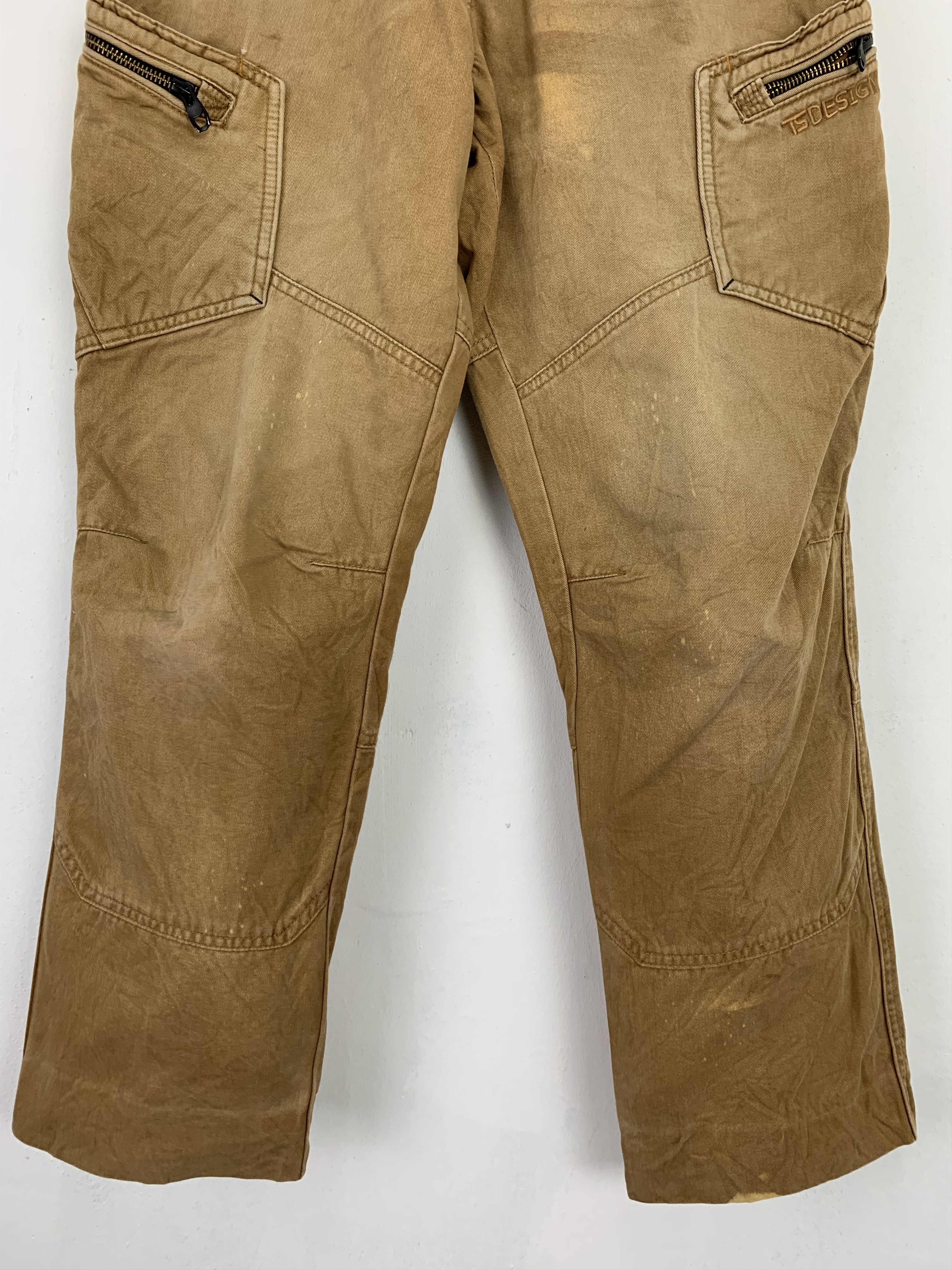 Japanese Brand Cargo Pants TS Design Brown Multipocket Vtg Streetwear Size US 29 - 3 Thumbnail
