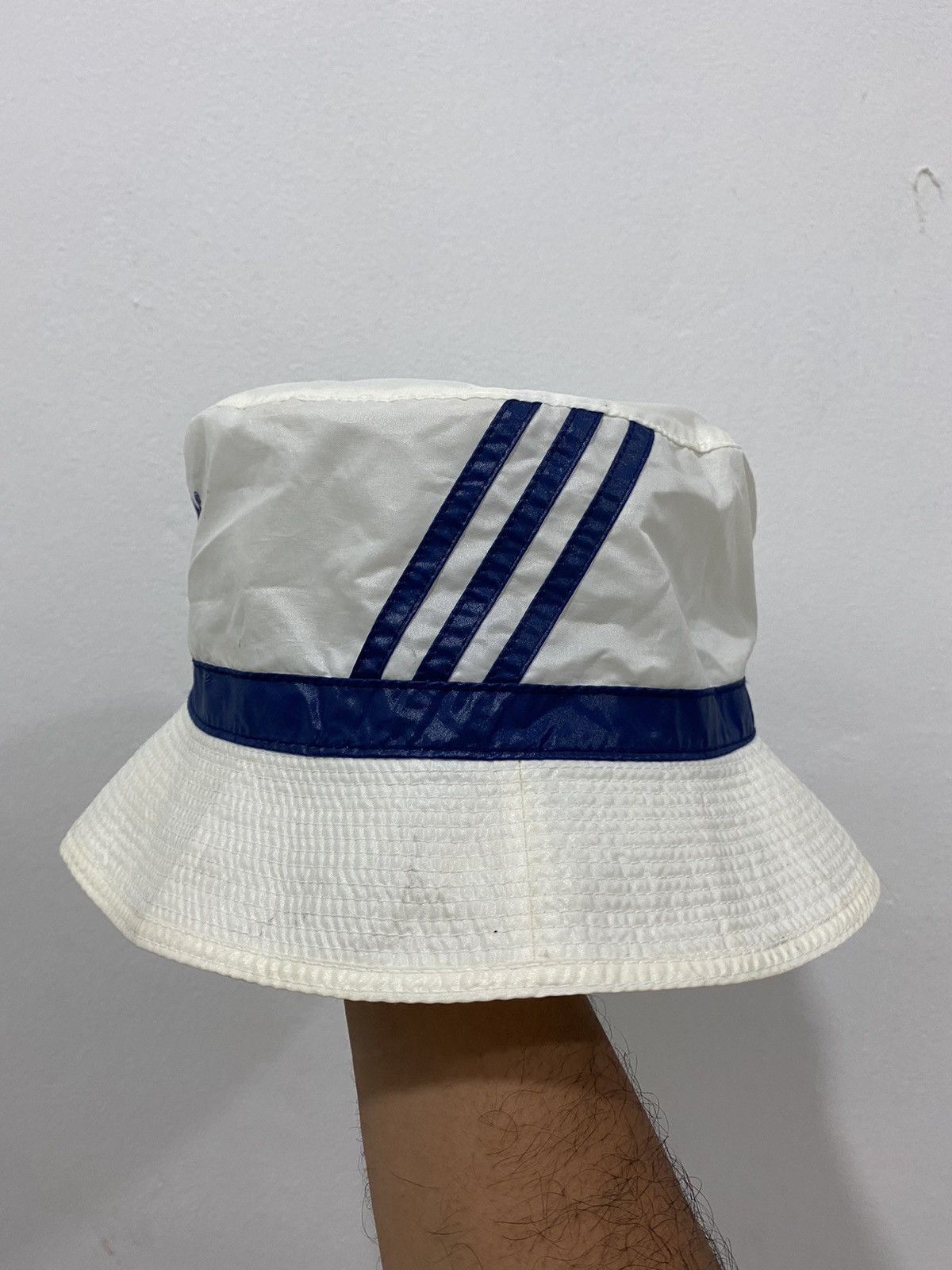 Adidas 🔥Vintage🔥 80’s Adidas Japan Trefoil Logo Nylon Bucket Hat Size ONE SIZE - 3 Thumbnail