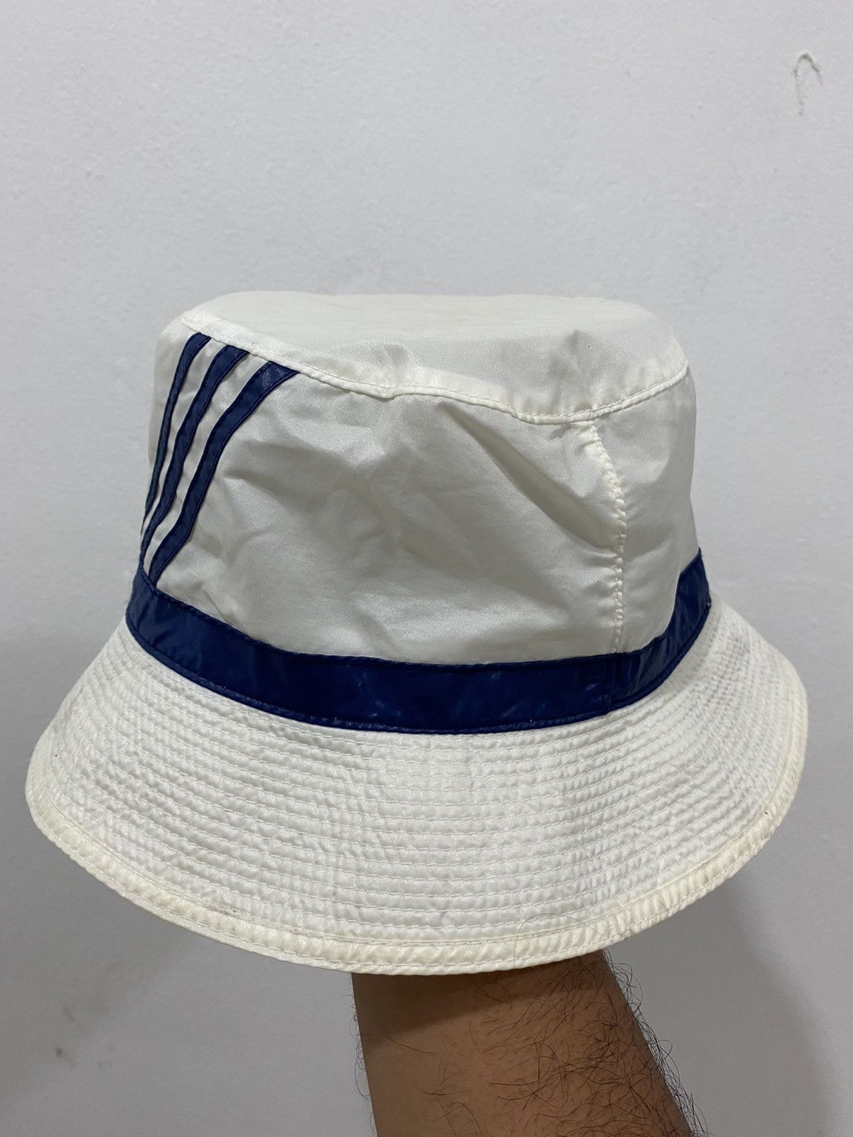Adidas 🔥Vintage🔥 80’s Adidas Japan Trefoil Logo Nylon Bucket Hat Size ONE SIZE - 4 Thumbnail