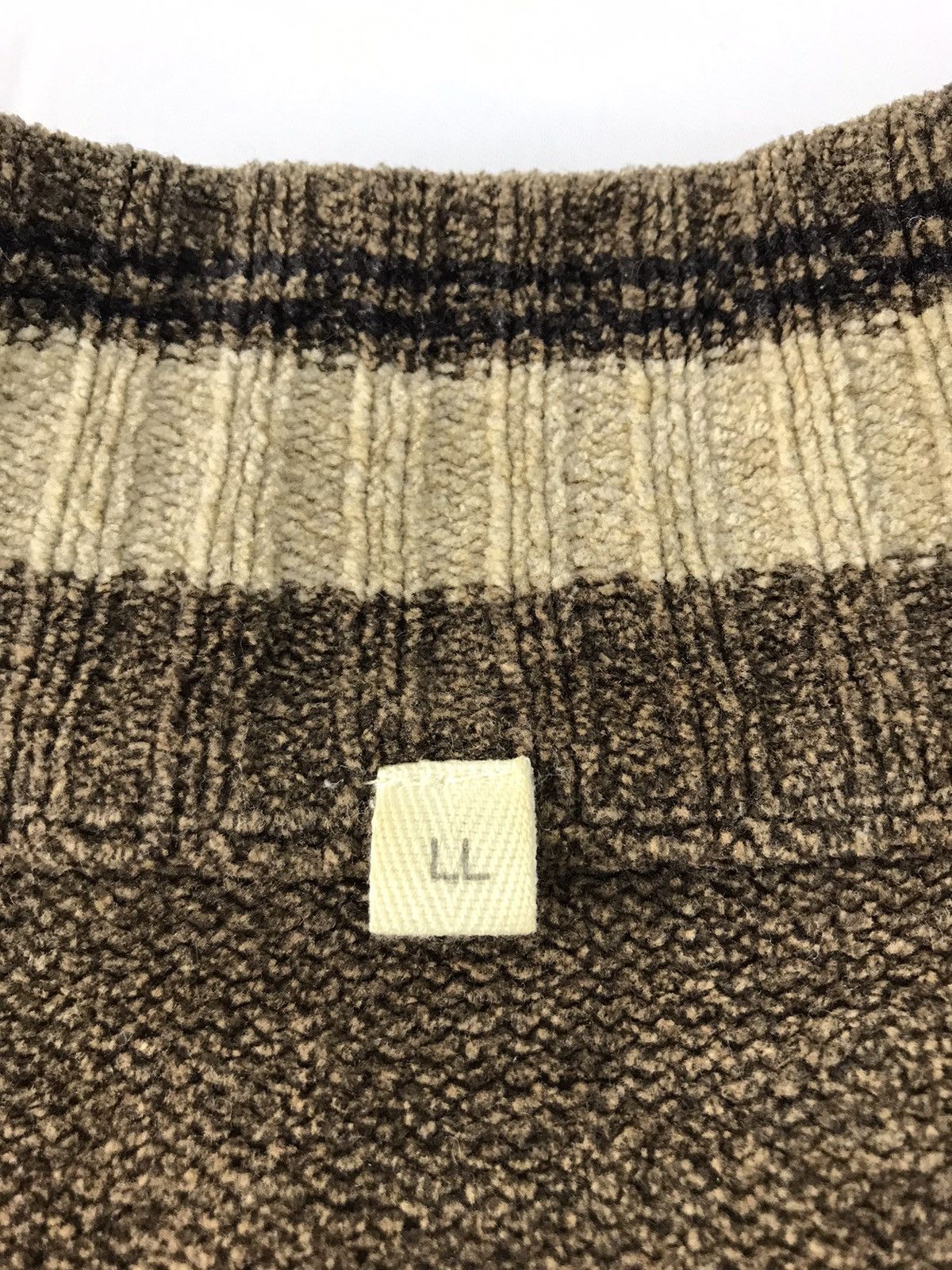 Japanese Brand × Vintage Japanese Brand Wool Knitwear Sweater Jacket Checked Design Size US L / EU 52-54 / 3 - 5 Thumbnail