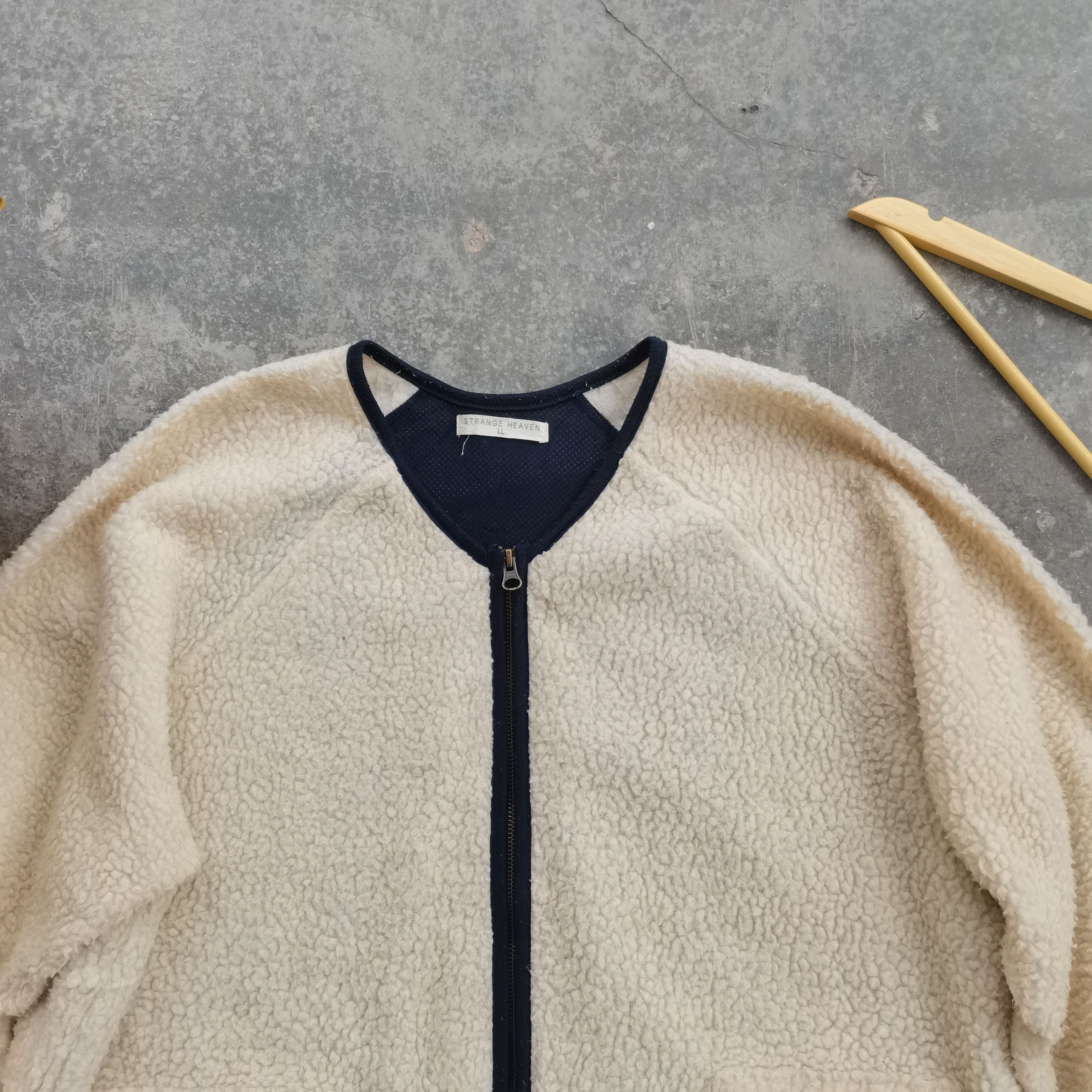 Japanese Brand Steals🔥 Vintage STRANGE HEAVEN Sherpa Fleece Cardigan Size US XL / EU 56 / 4 - 3 Thumbnail