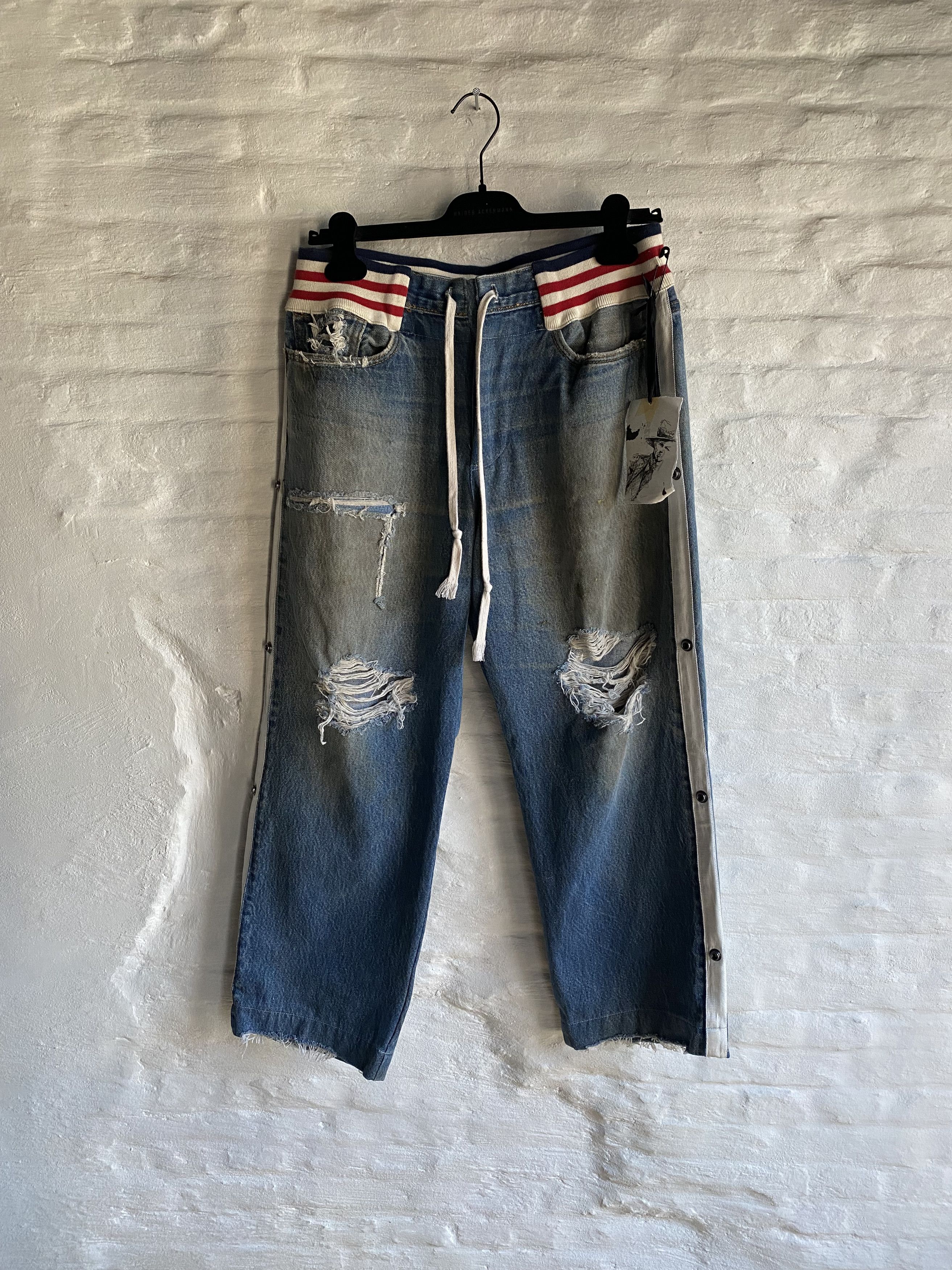 image of Greg Laurent Ripped Denim Size 4, Men's