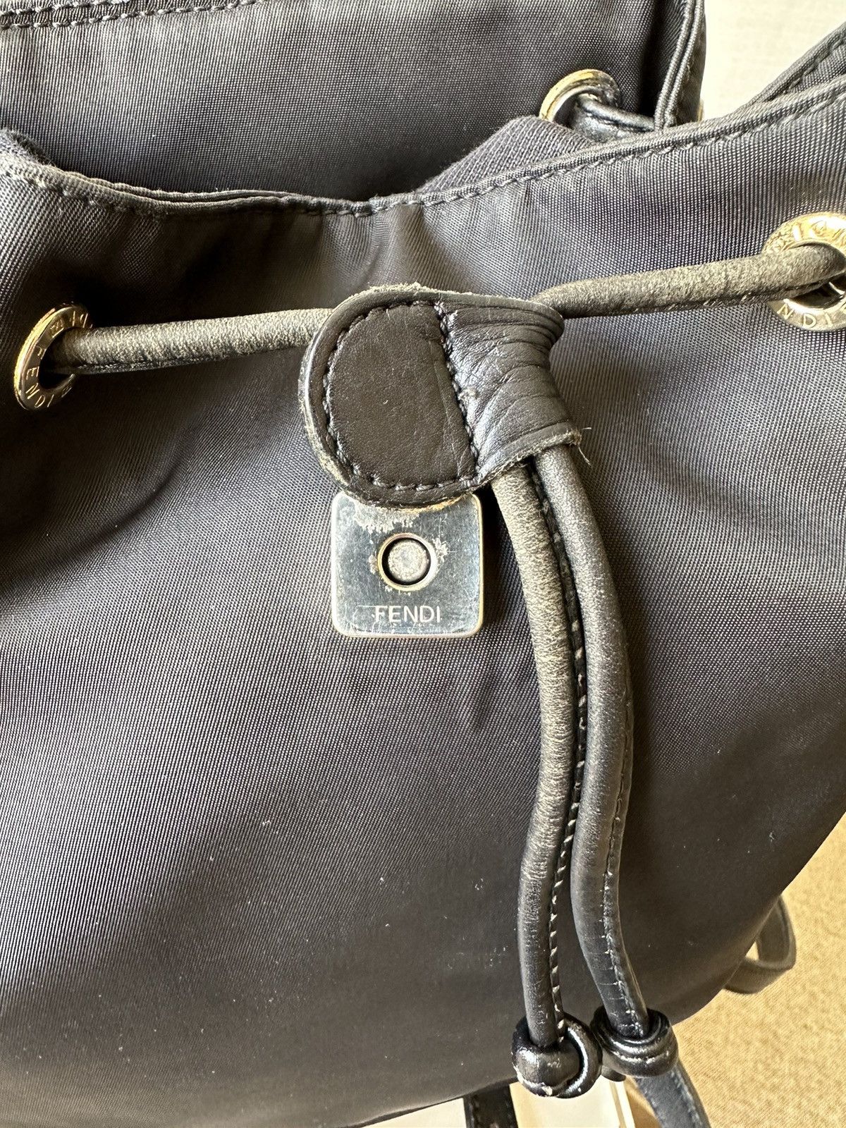 Fendi RARE! FENDI FF logo black nylon backpack vintage Size ONE SIZE - 7 Thumbnail