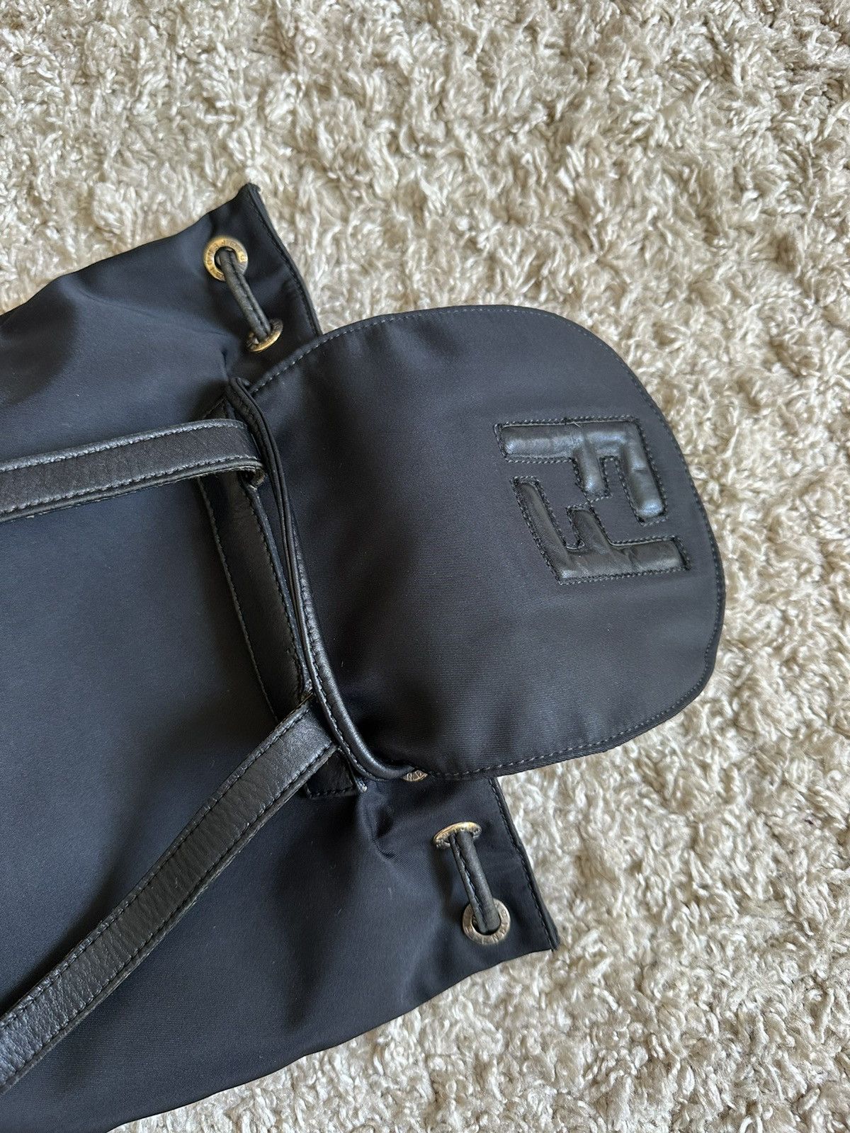 Fendi RARE! FENDI FF logo black nylon backpack vintage Size ONE SIZE - 16 Thumbnail