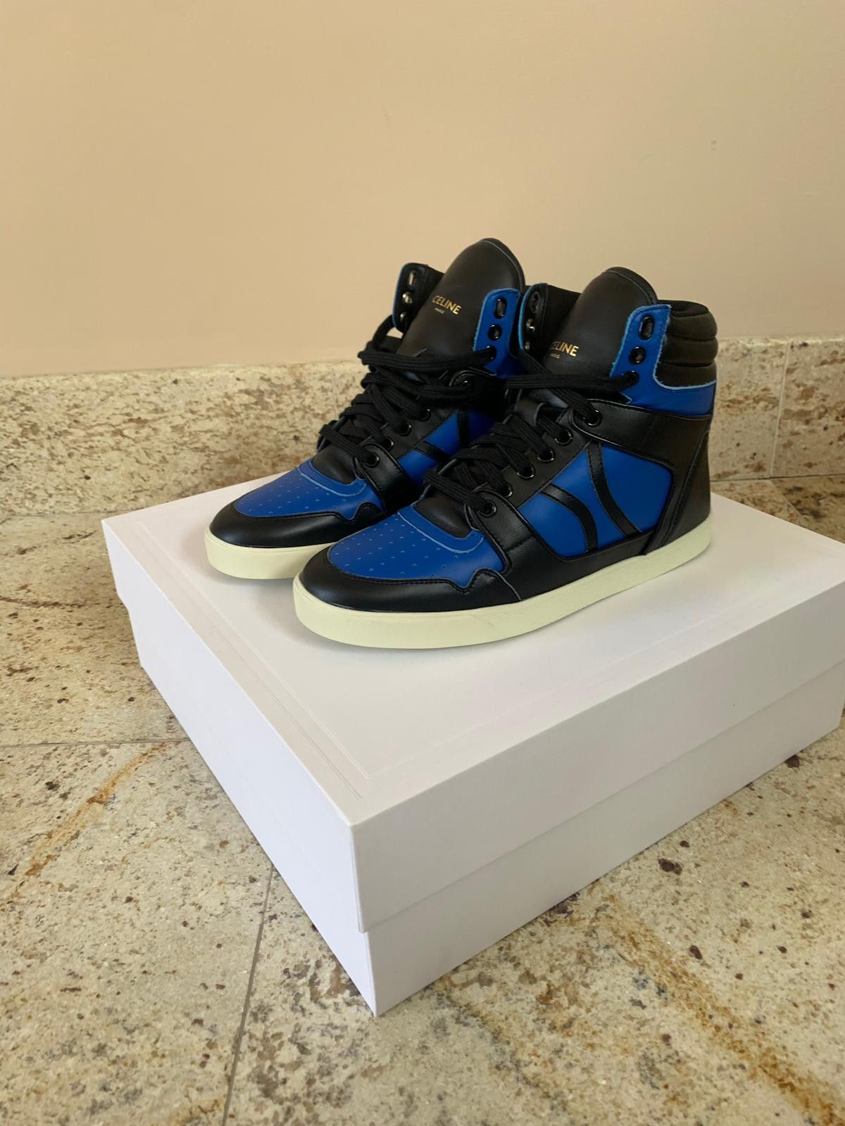Celine Mid Top Brake Sneaker in Black & Blue Size US 8 / EU 41 - 3 Thumbnail
