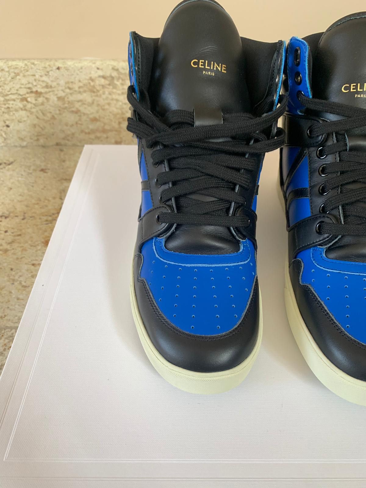 Celine Mid Top Brake Sneaker in Black & Blue Size US 8 / EU 41 - 8 Thumbnail