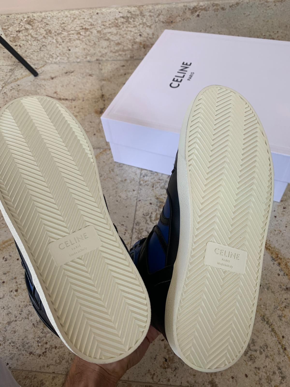 Celine Mid Top Brake Sneaker in Black & Blue Size US 8 / EU 41 - 13 Thumbnail