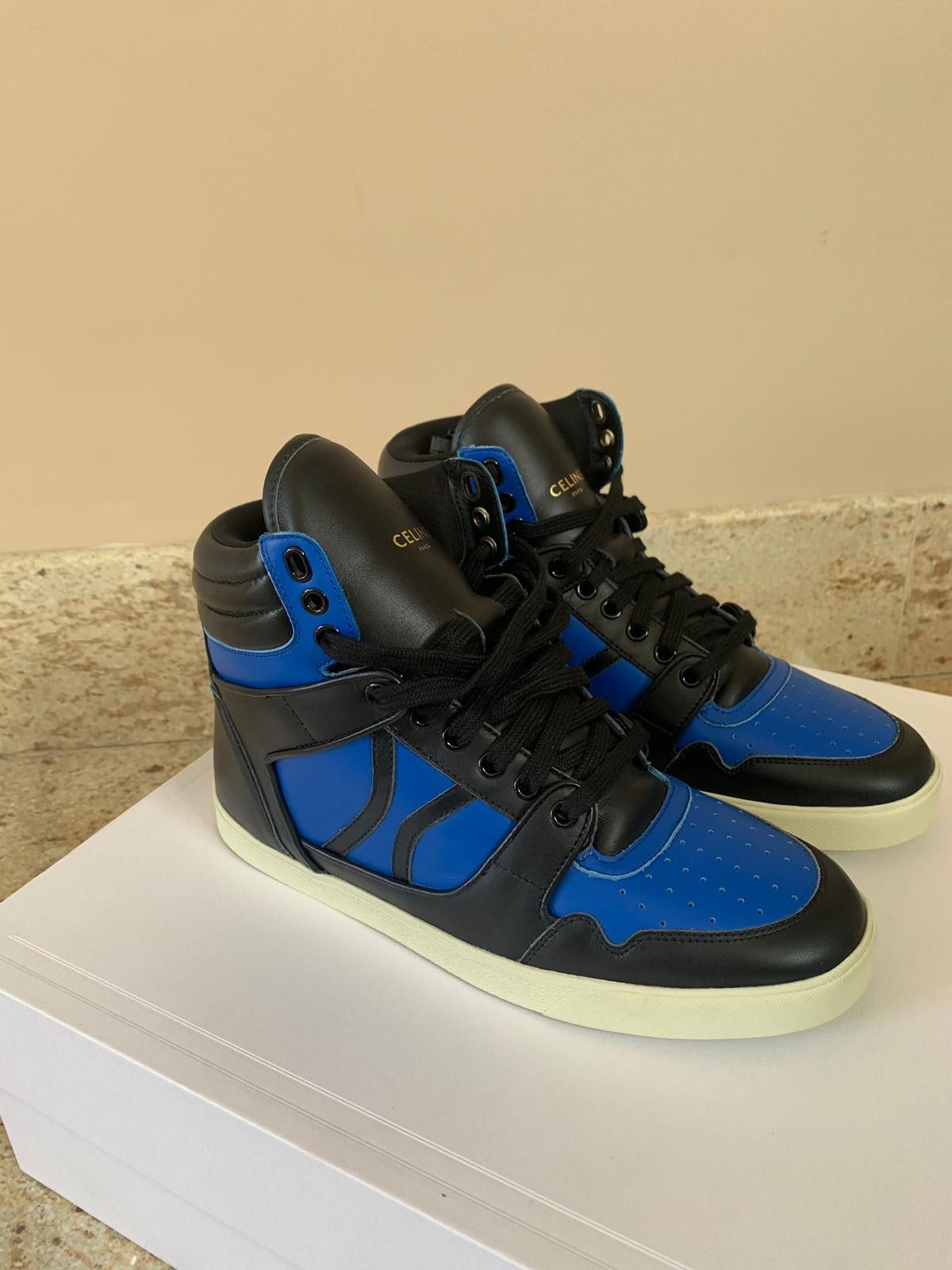 Celine Mid Top Brake Sneaker in Black & Blue Size US 8 / EU 41 - 10 Thumbnail