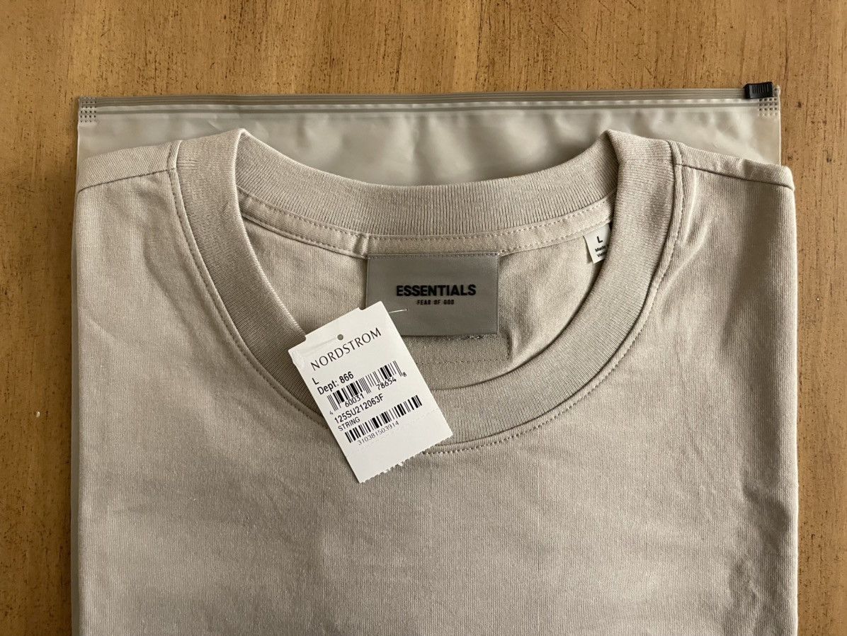 FOG × Fear of God × Pacsun FOG - Essentials Fear Of God Tan Logo-Print Jersey T-Shirt Size US L / EU 52-54 / 3 - 3 Thumbnail