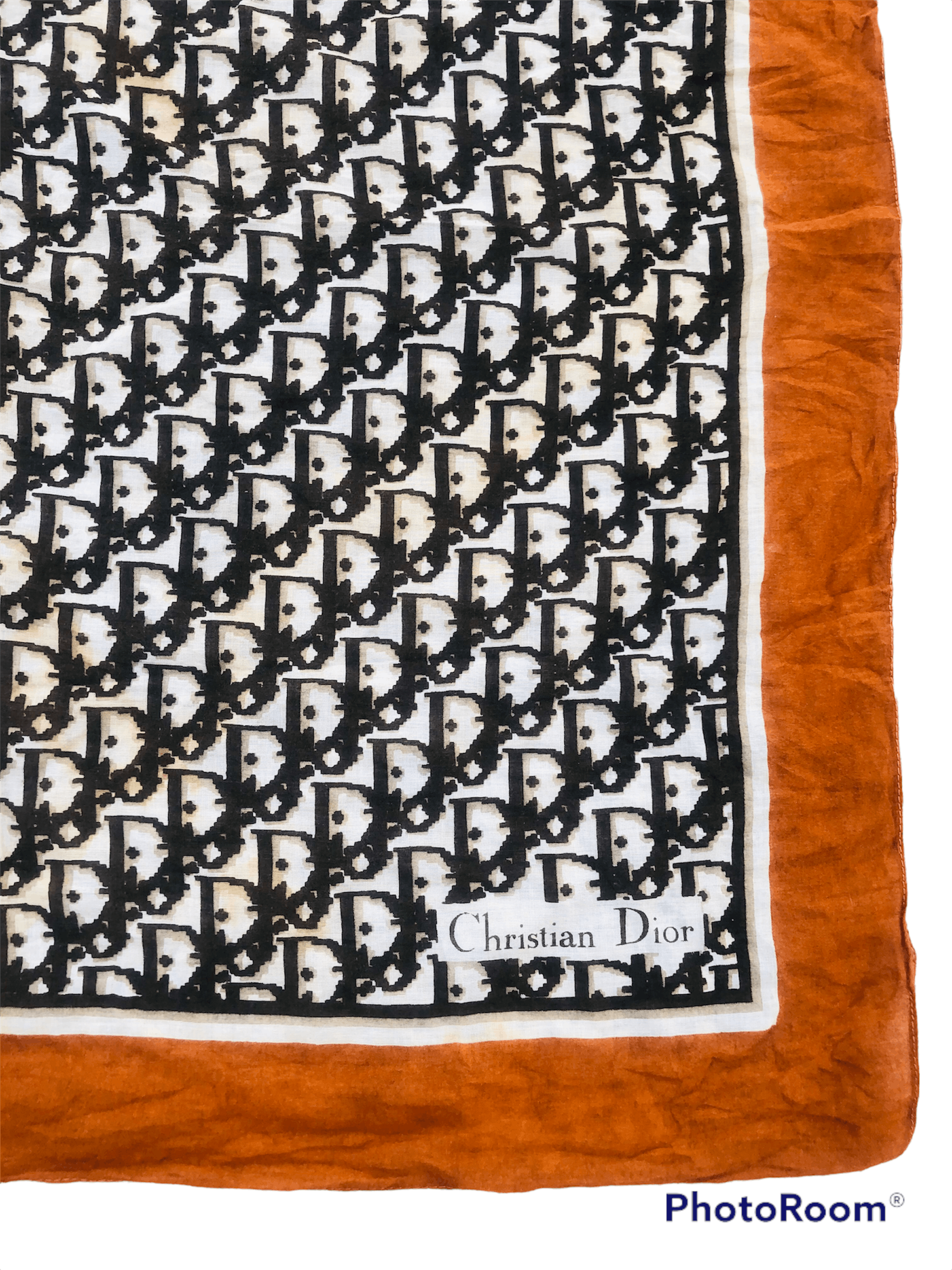 Christian Dior Monsieur Vintage Christian Dior Designer Fashion Style Handkerchief Size ONE SIZE - 4 Thumbnail
