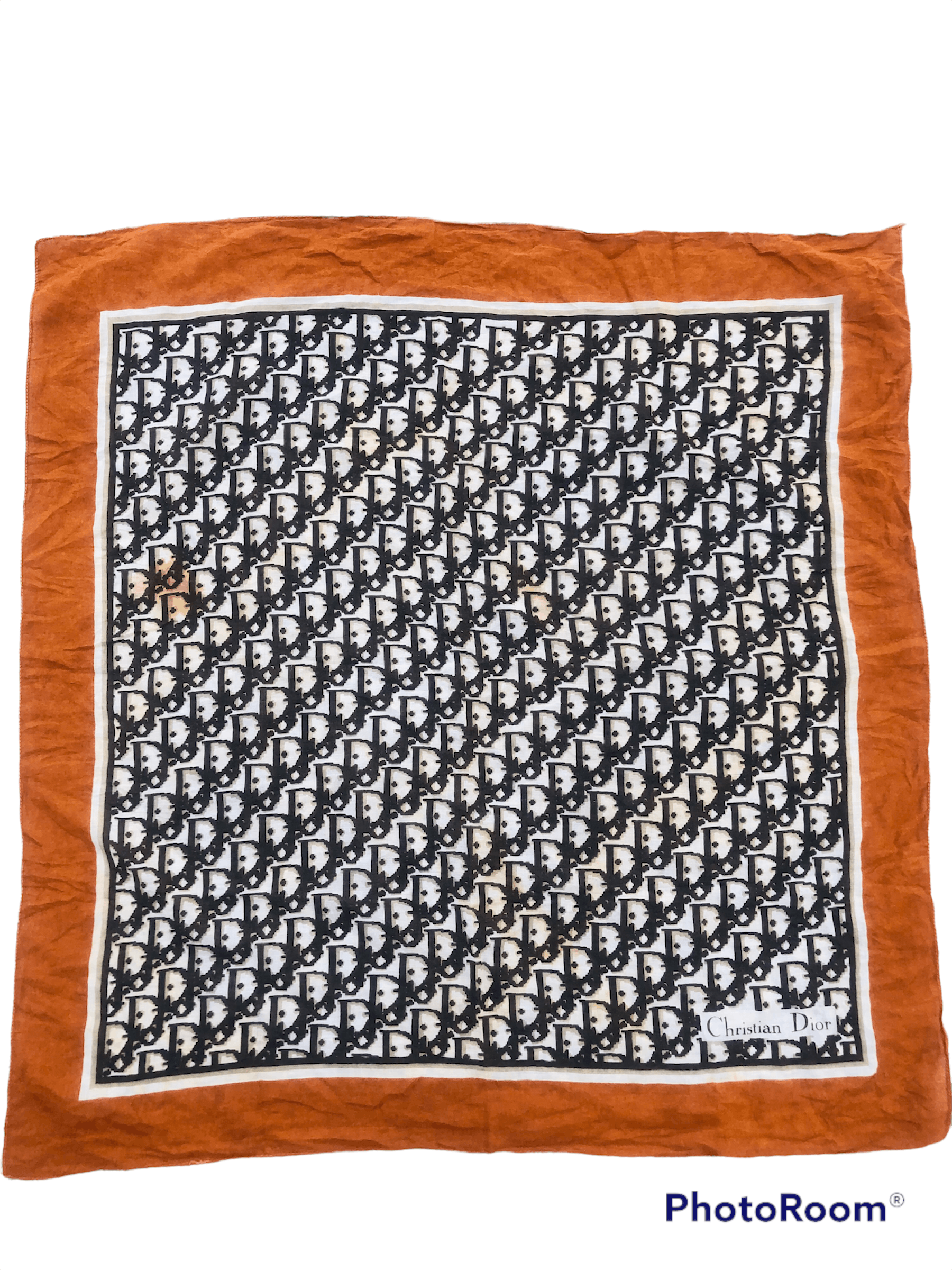 Christian Dior Monsieur Vintage Christian Dior Designer Fashion Style Handkerchief Size ONE SIZE - 1 Thumbnail