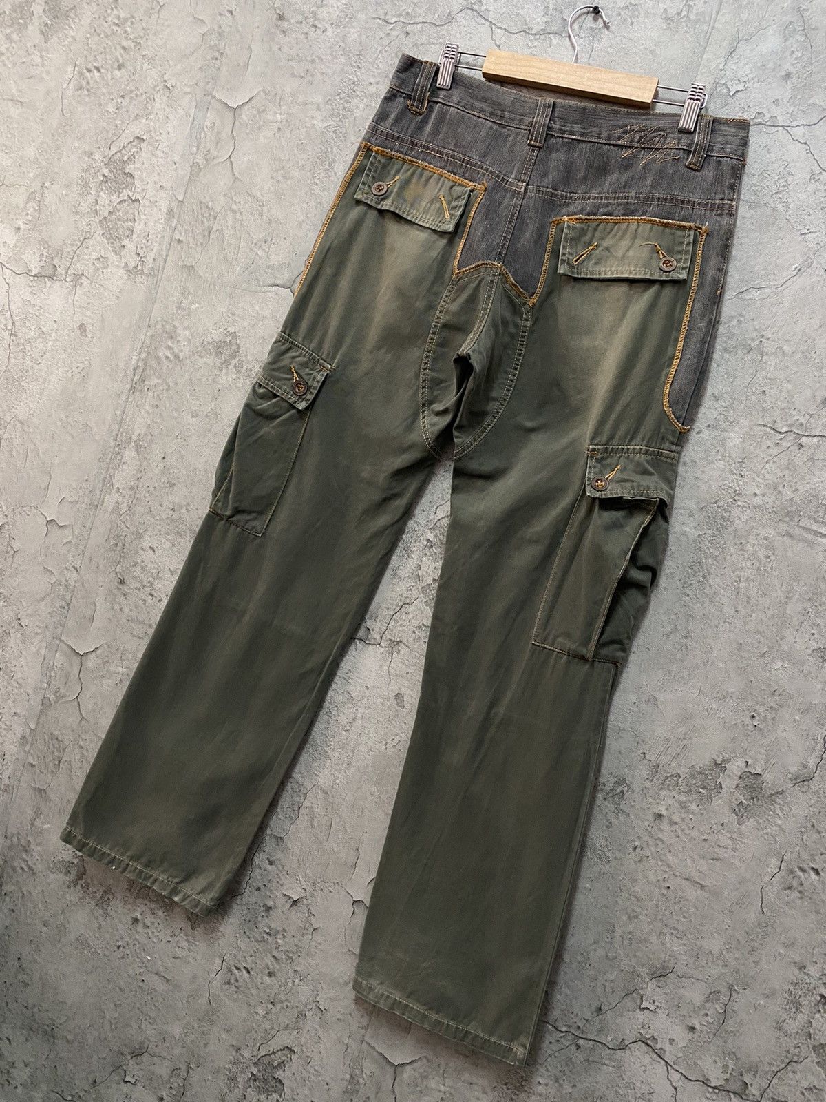 Designer × Japanese Brand Vintage Boluton Japan Hybrid Reconstructed Cargo Pants Size US 32 / EU 48 - 10 Thumbnail