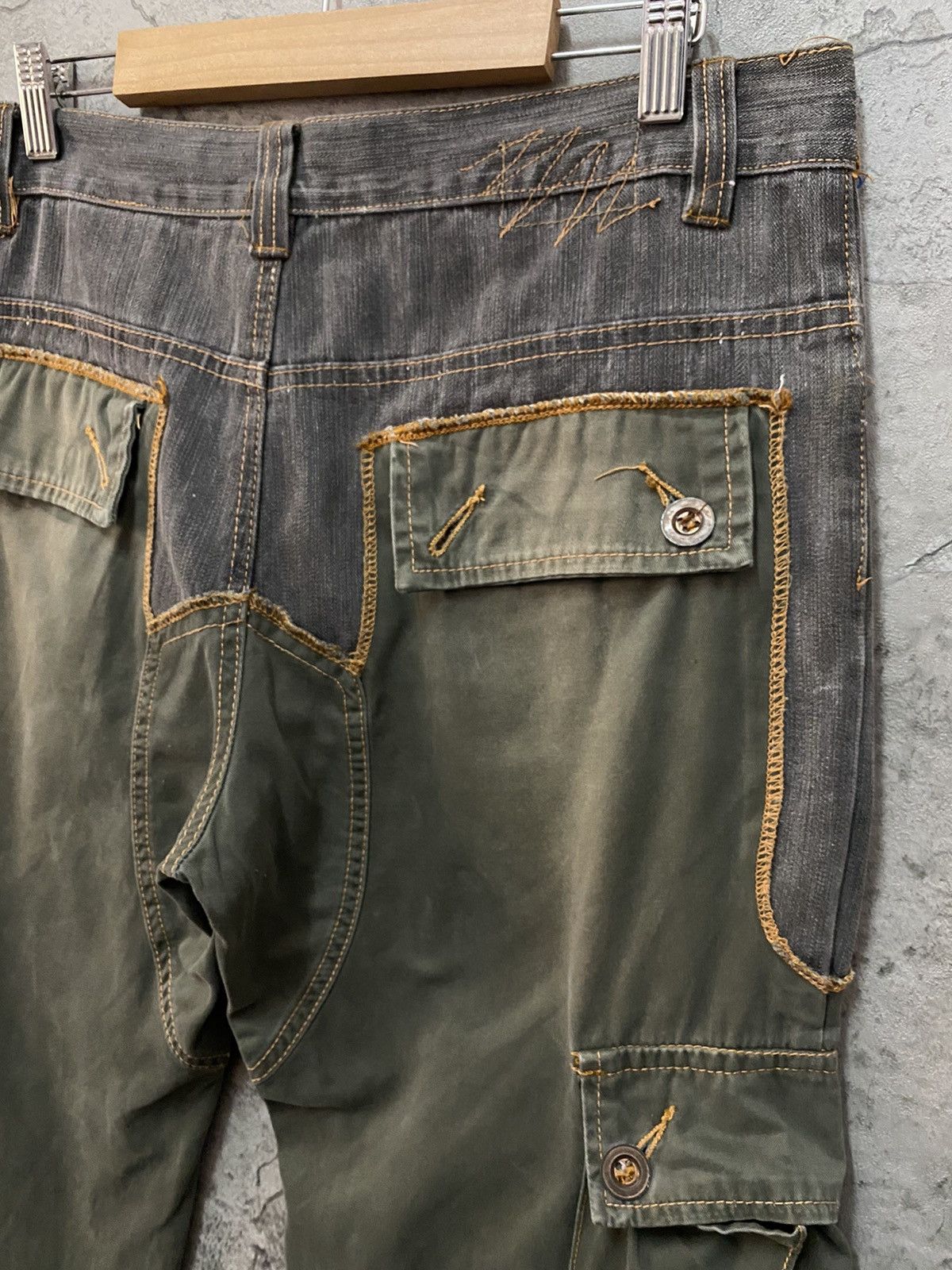 Designer × Japanese Brand Vintage Boluton Japan Hybrid Reconstructed Cargo Pants Size US 32 / EU 48 - 13 Thumbnail