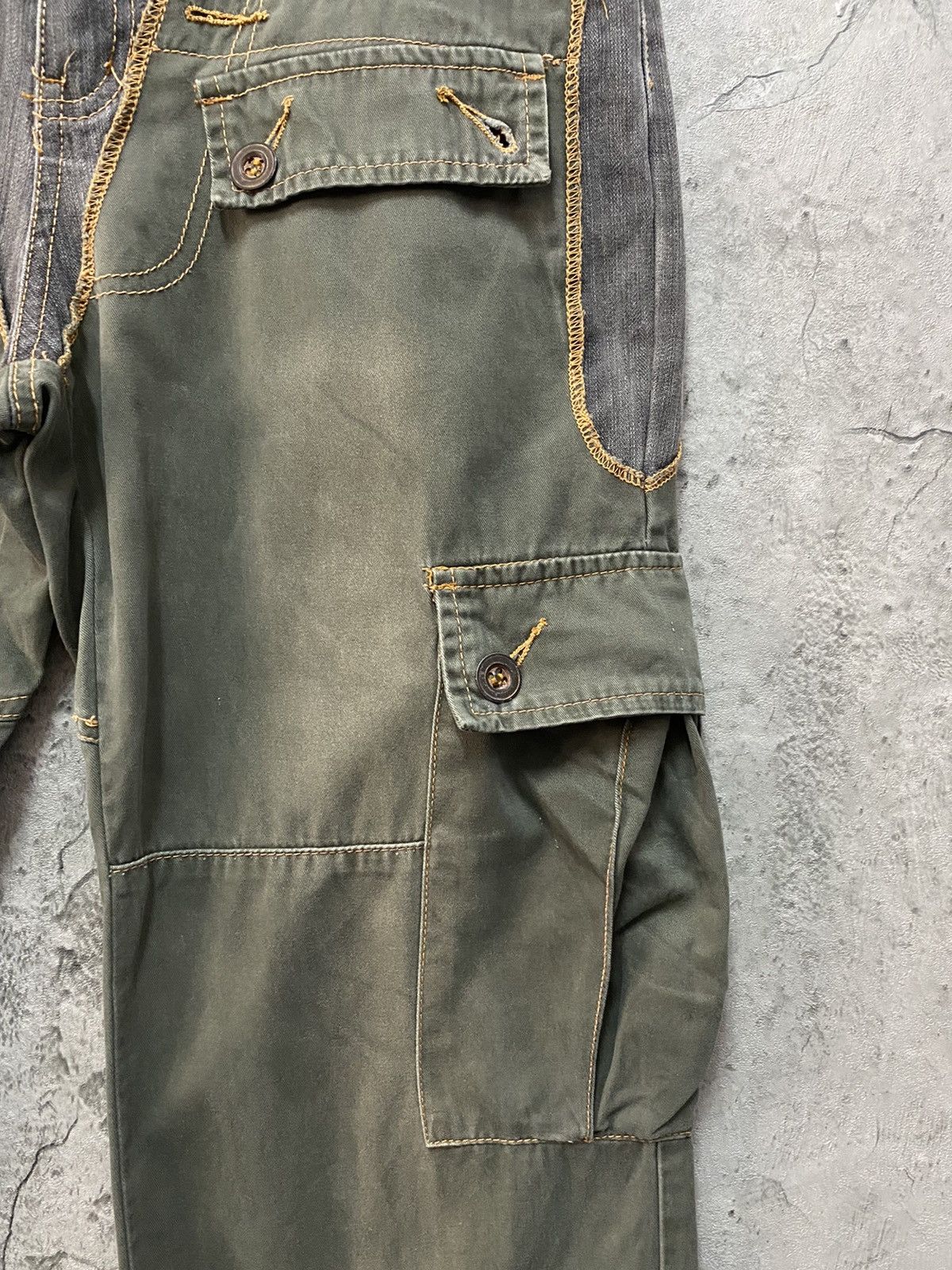 Designer × Japanese Brand Vintage Boluton Japan Hybrid Reconstructed Cargo Pants Size US 32 / EU 48 - 9 Thumbnail