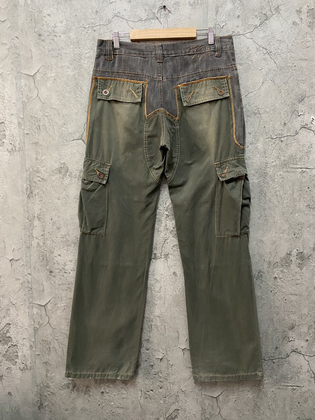 Designer × Japanese Brand Vintage Boluton Japan Hybrid Reconstructed Cargo Pants Size US 32 / EU 48 - 2 Thumbnail