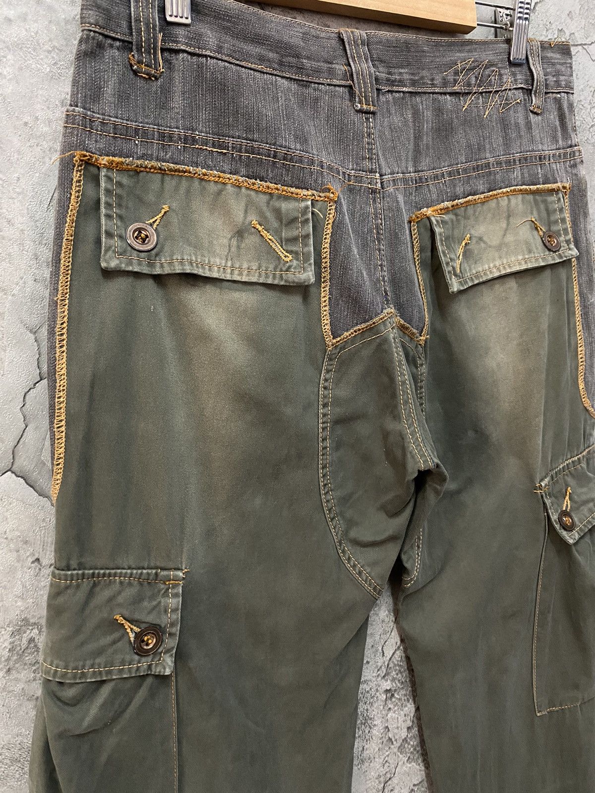 Designer × Japanese Brand Vintage Boluton Japan Hybrid Reconstructed Cargo Pants Size US 32 / EU 48 - 14 Thumbnail