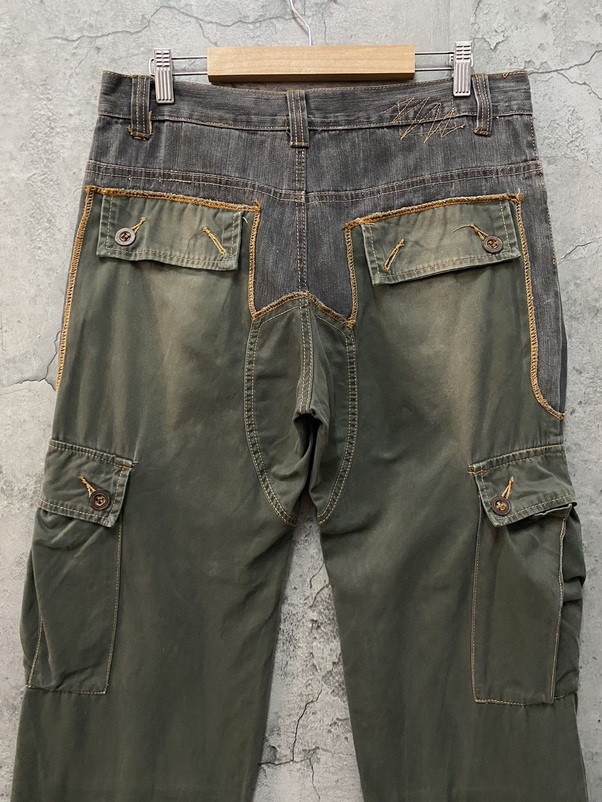 Designer × Japanese Brand Vintage Boluton Japan Hybrid Reconstructed Cargo Pants Size US 32 / EU 48 - 11 Thumbnail