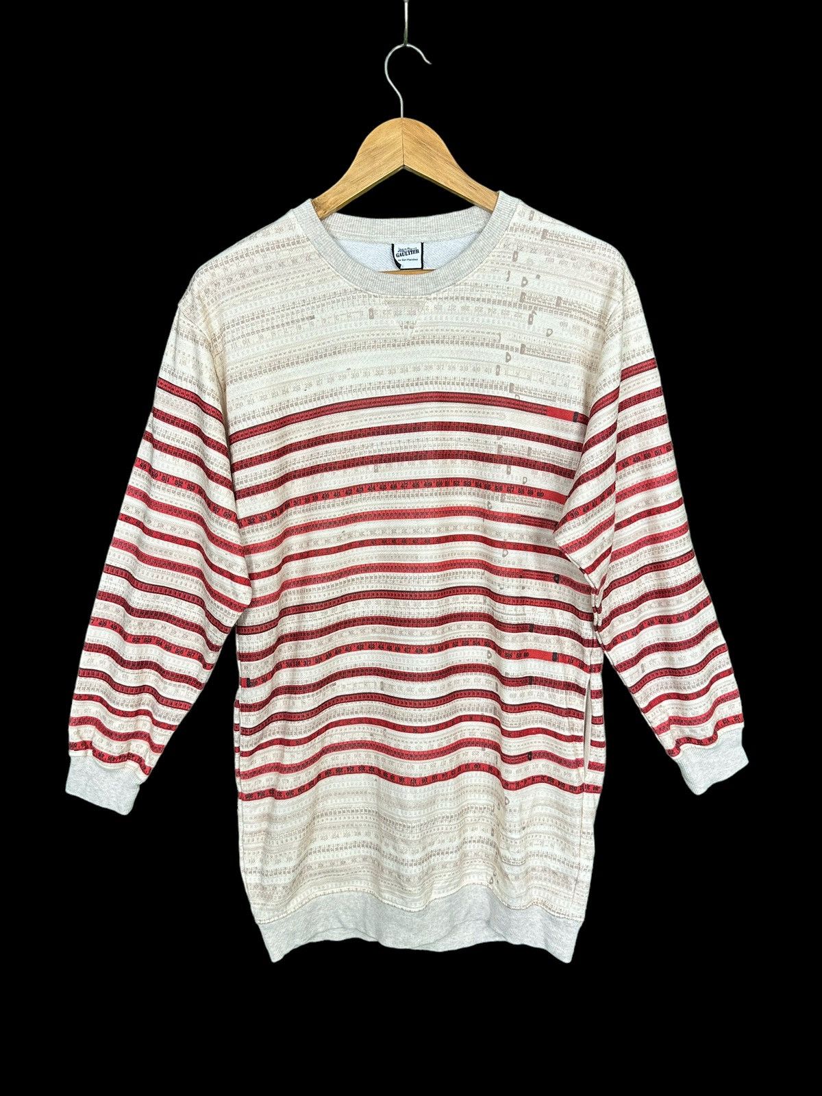 Jean Paul Gaultier Jean Paul Gaultier Tapes Overprint Sweatshirt Size M / US 6-8 / IT 42-44 - 1 Thumbnail